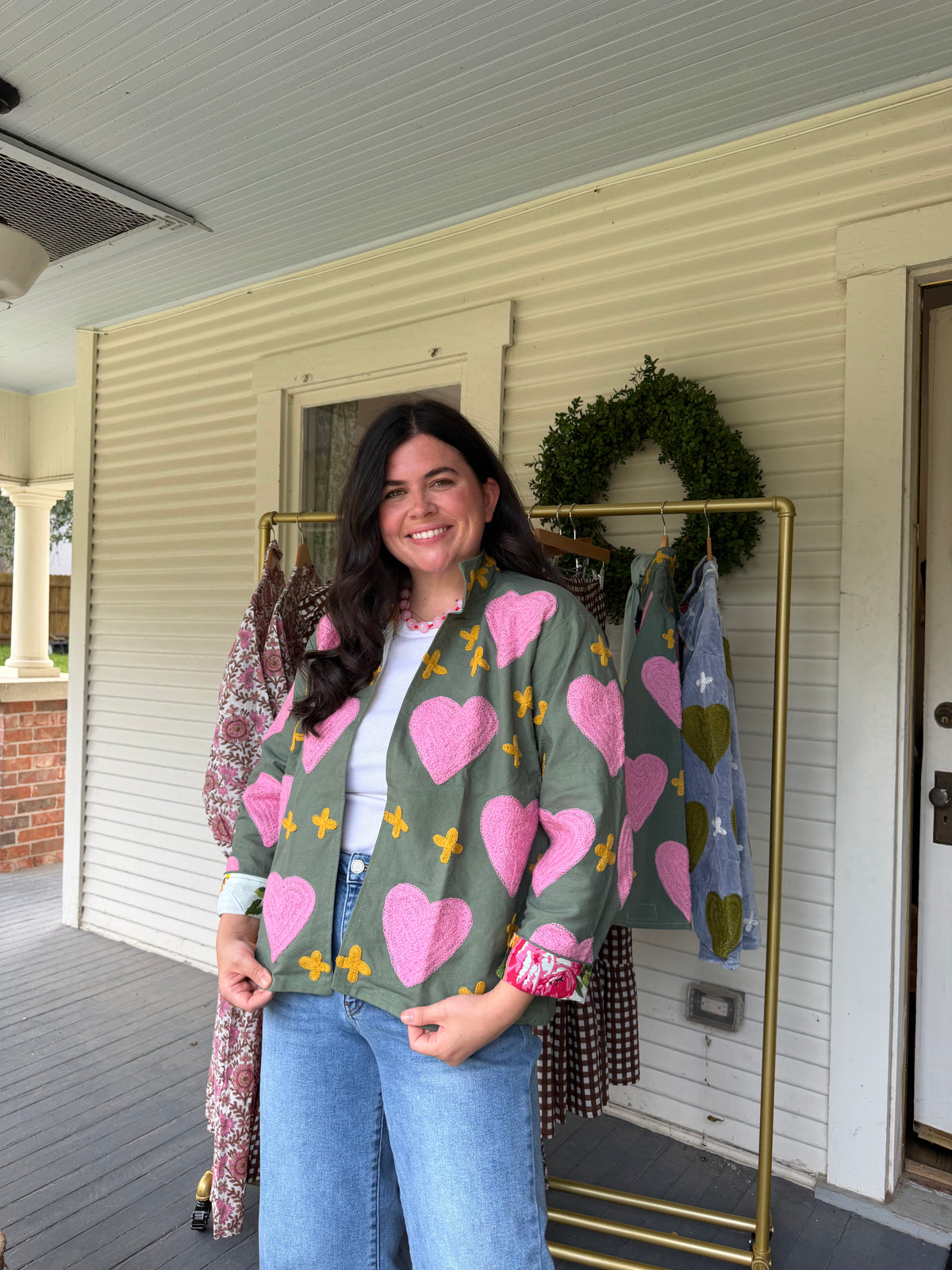 Green Canvas Heart Jacket