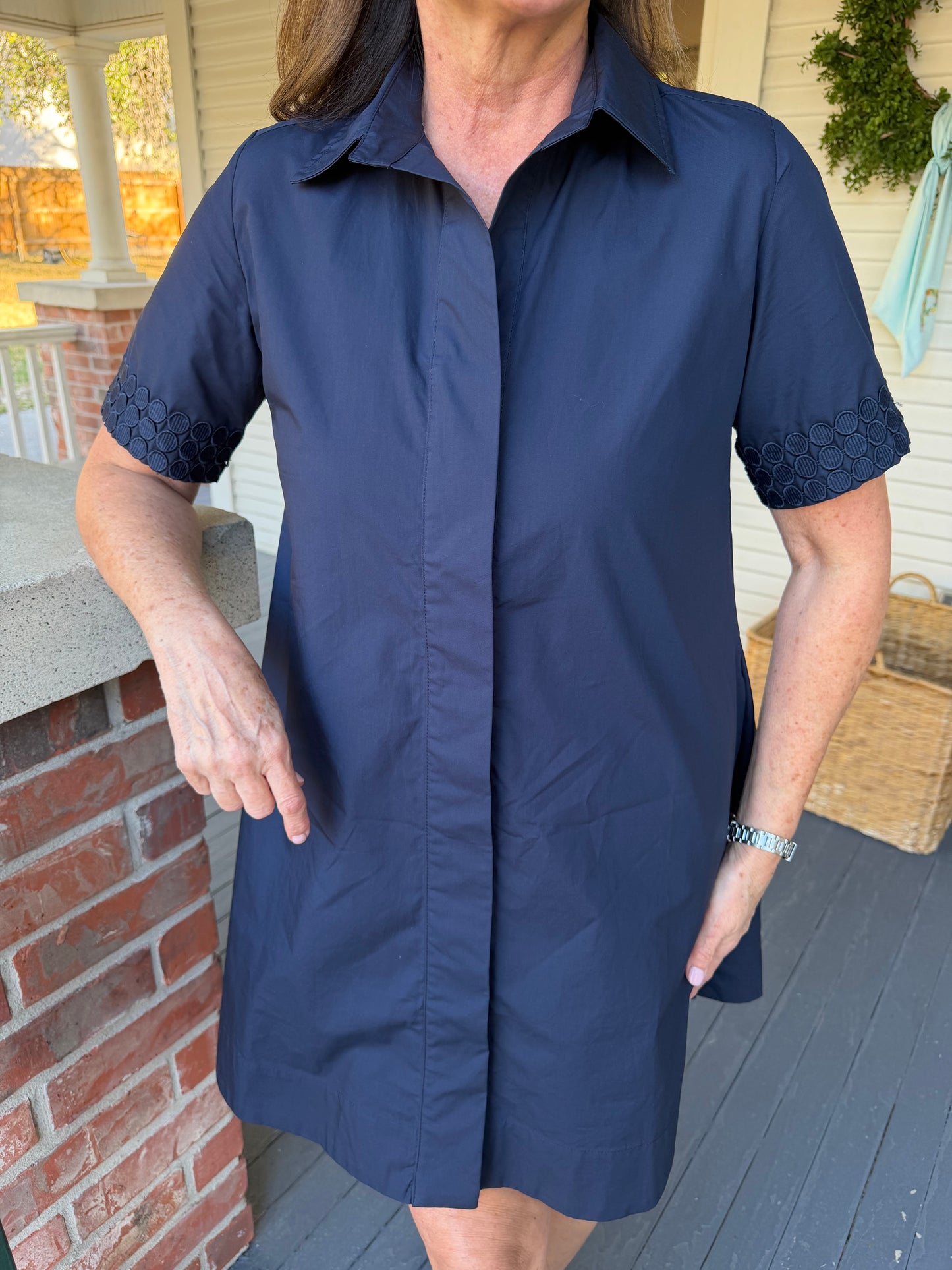 Caryn Lawn Navy Dress