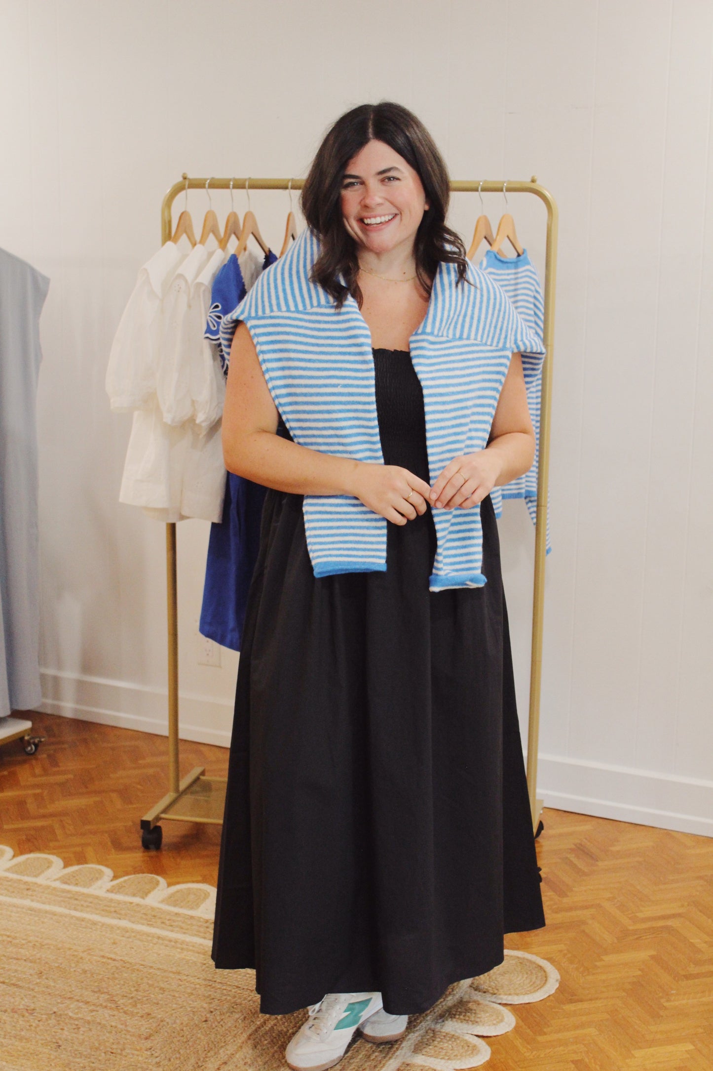 Piper Cardigan - Blue Stripe