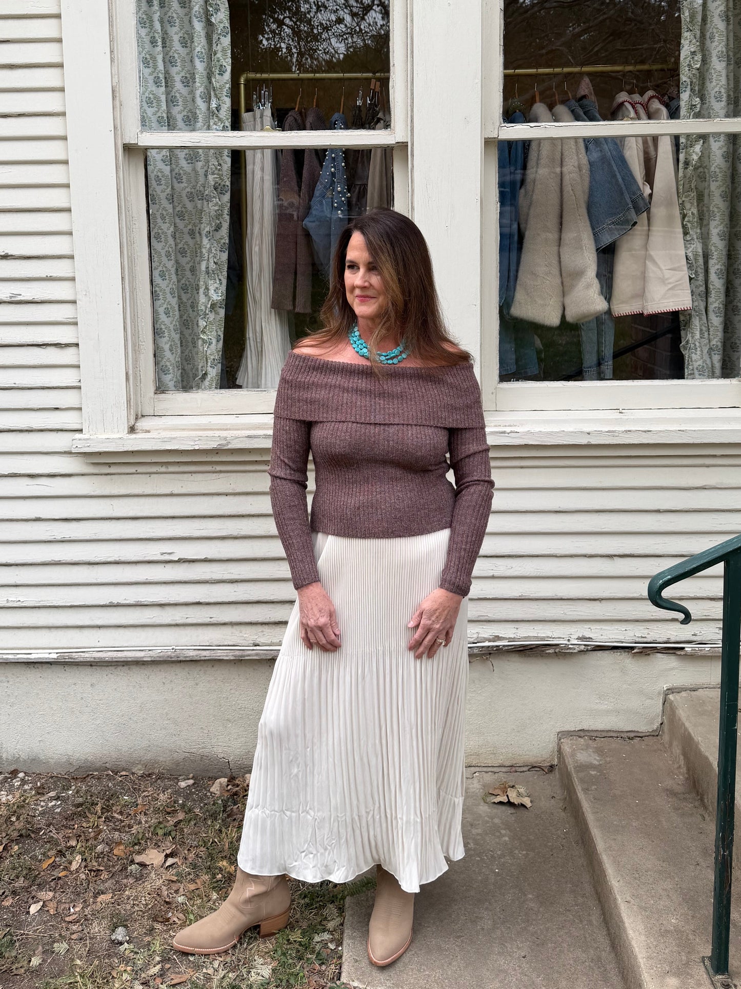 Off Shoulder Sweater