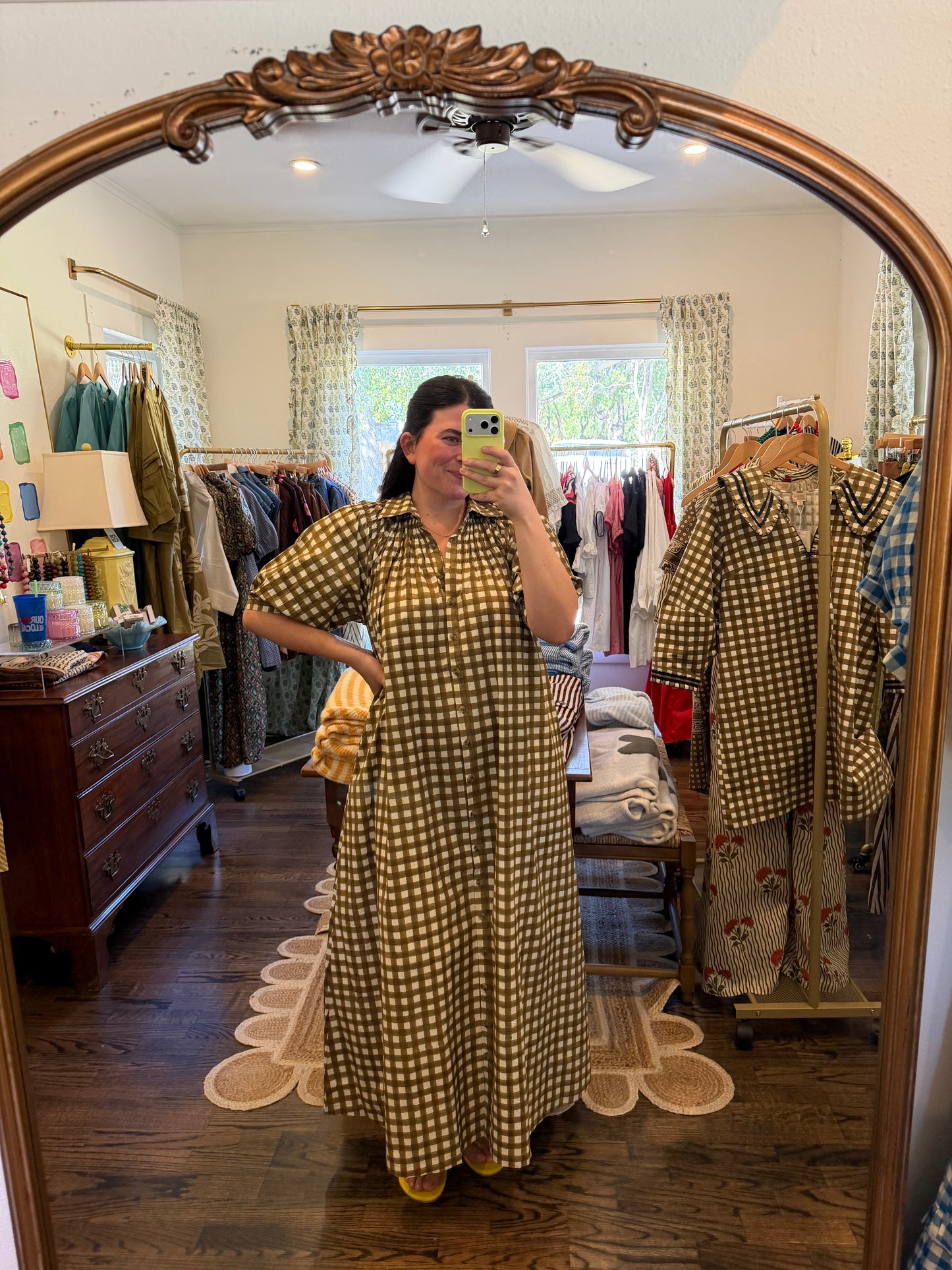 Painted Gingham Oasis Dress