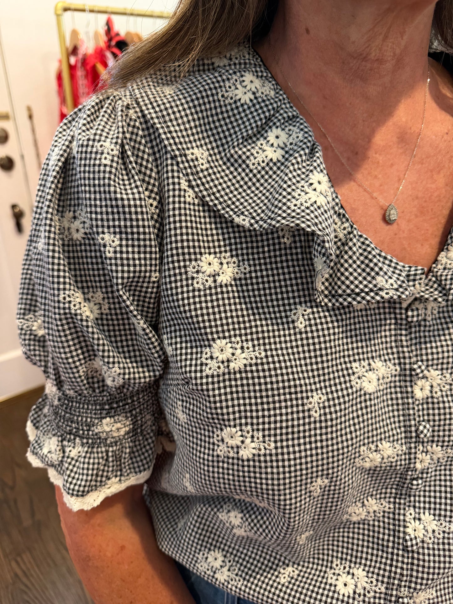 Daisy Gingham Top