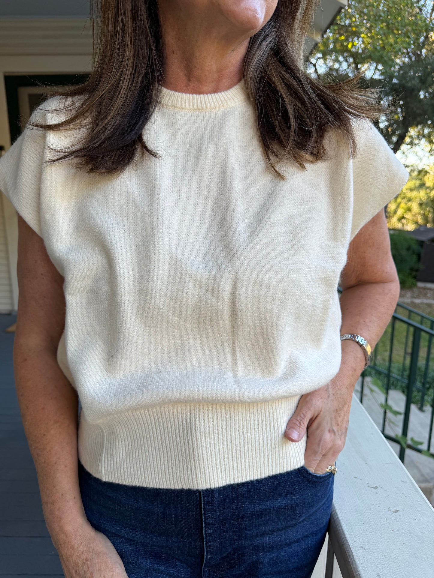 Cap Sleeve Sweater
