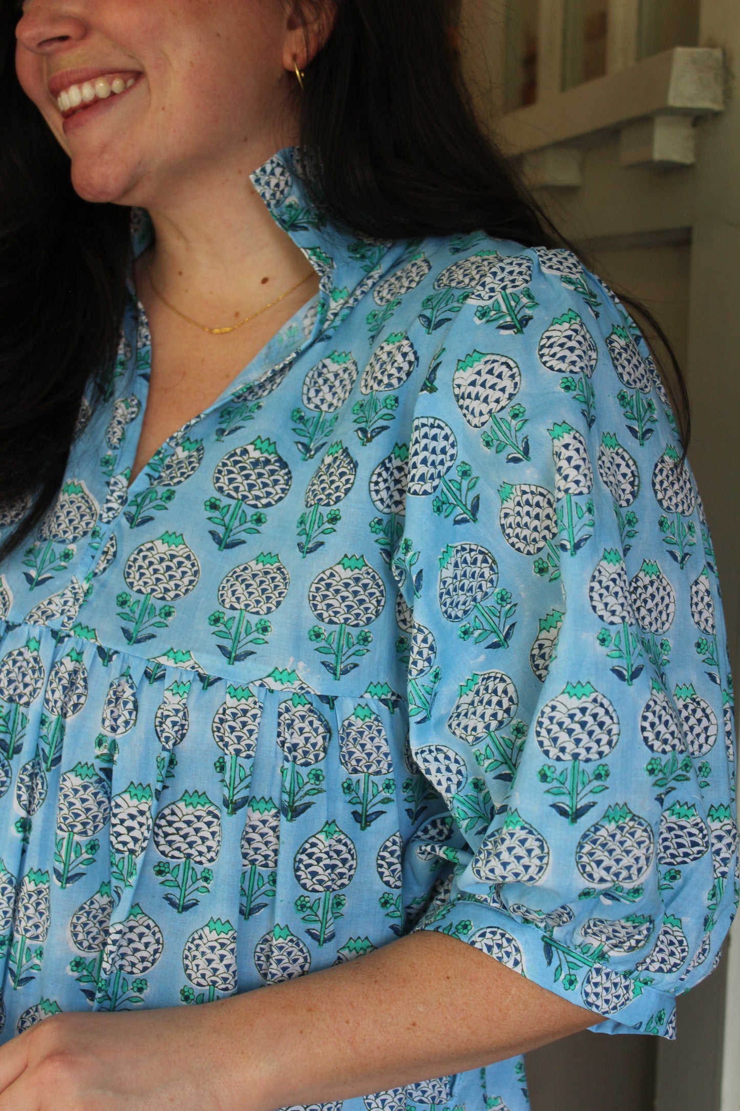 Blue Hydrangea Palmetto Dress