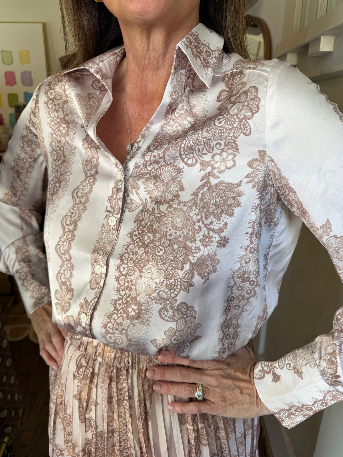 Blush Lace Blouse
