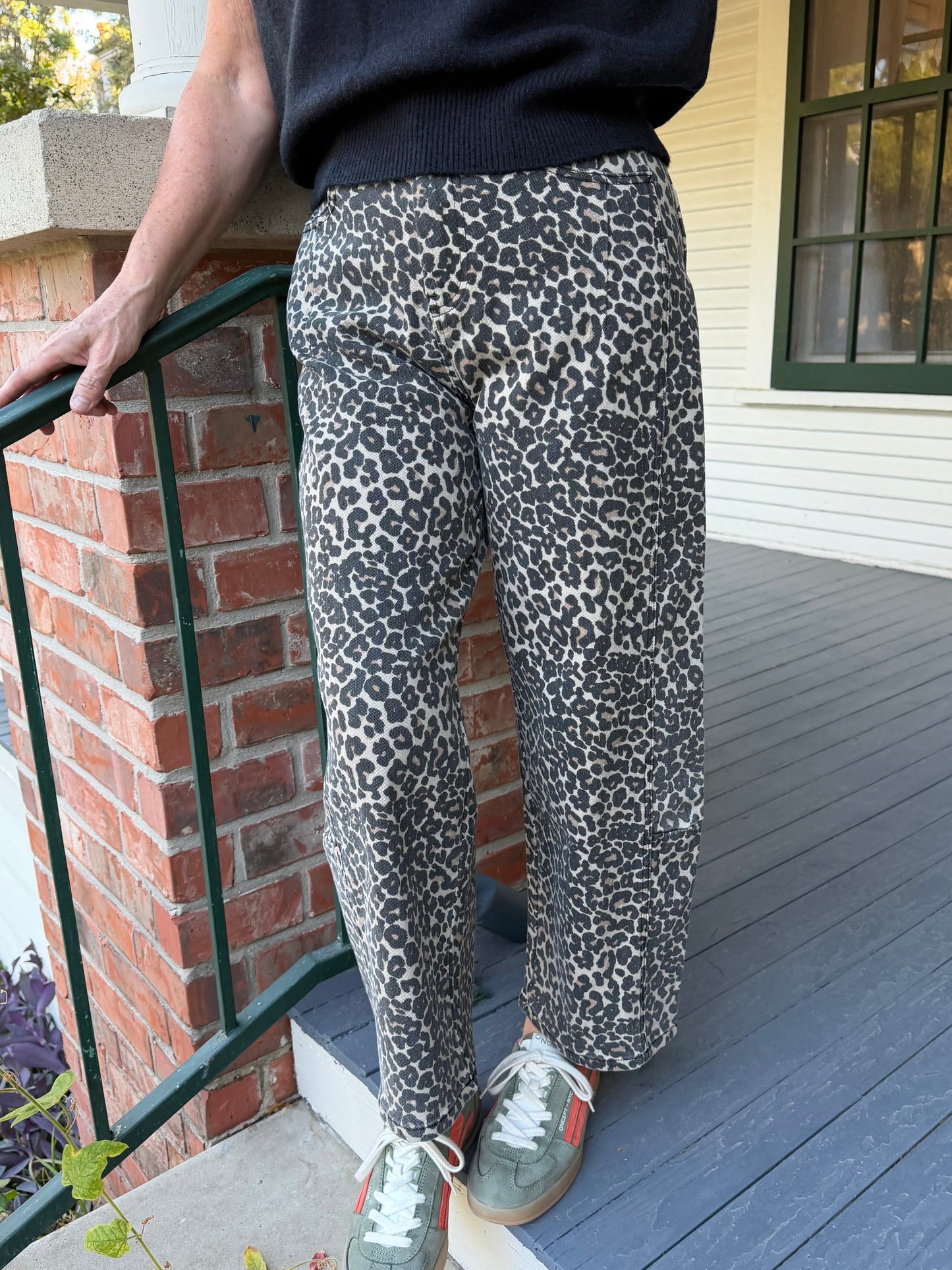 Cheetah Barrel Jeans