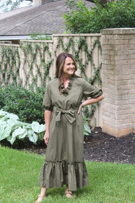 Kit Midi Dress Olive