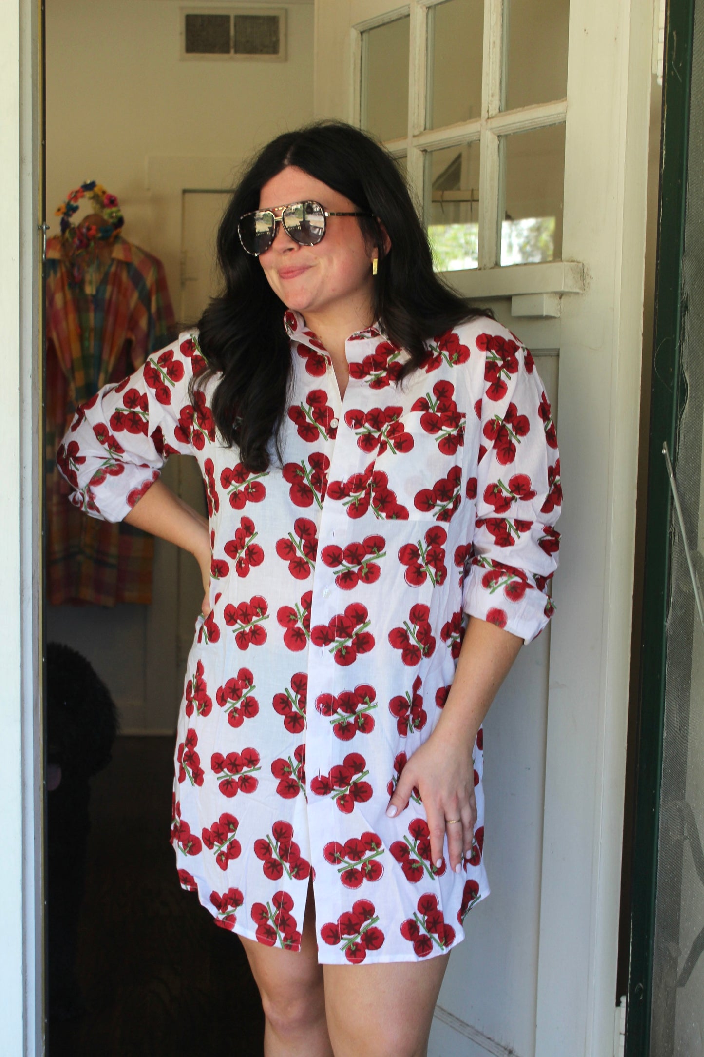 Tomato Shirt Dress