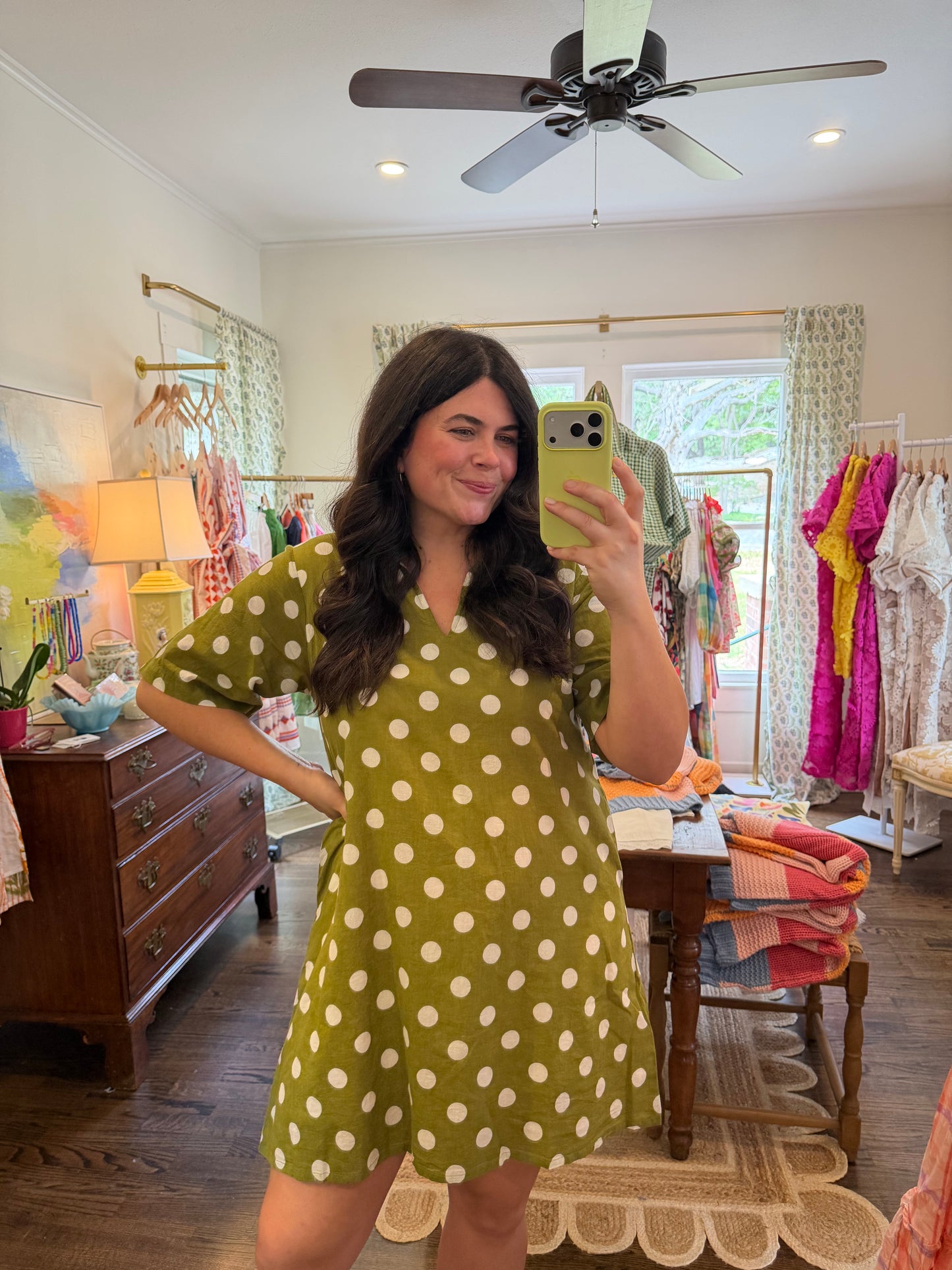 Green Polka Dot Mini