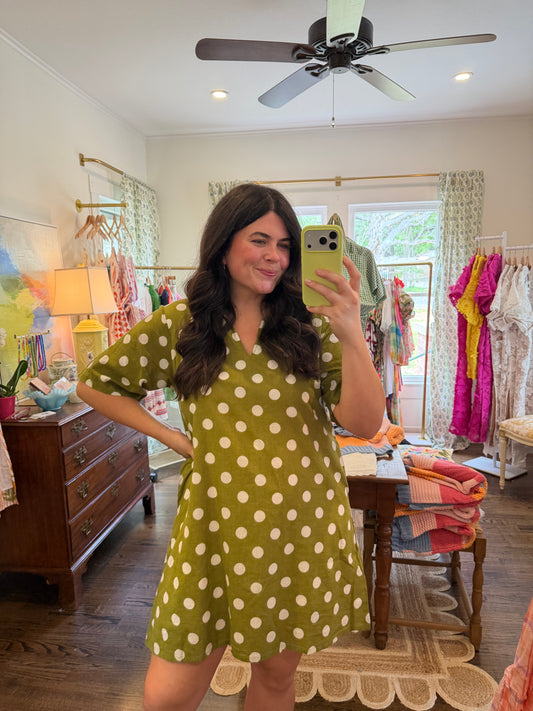 Green Polka Dot Mini