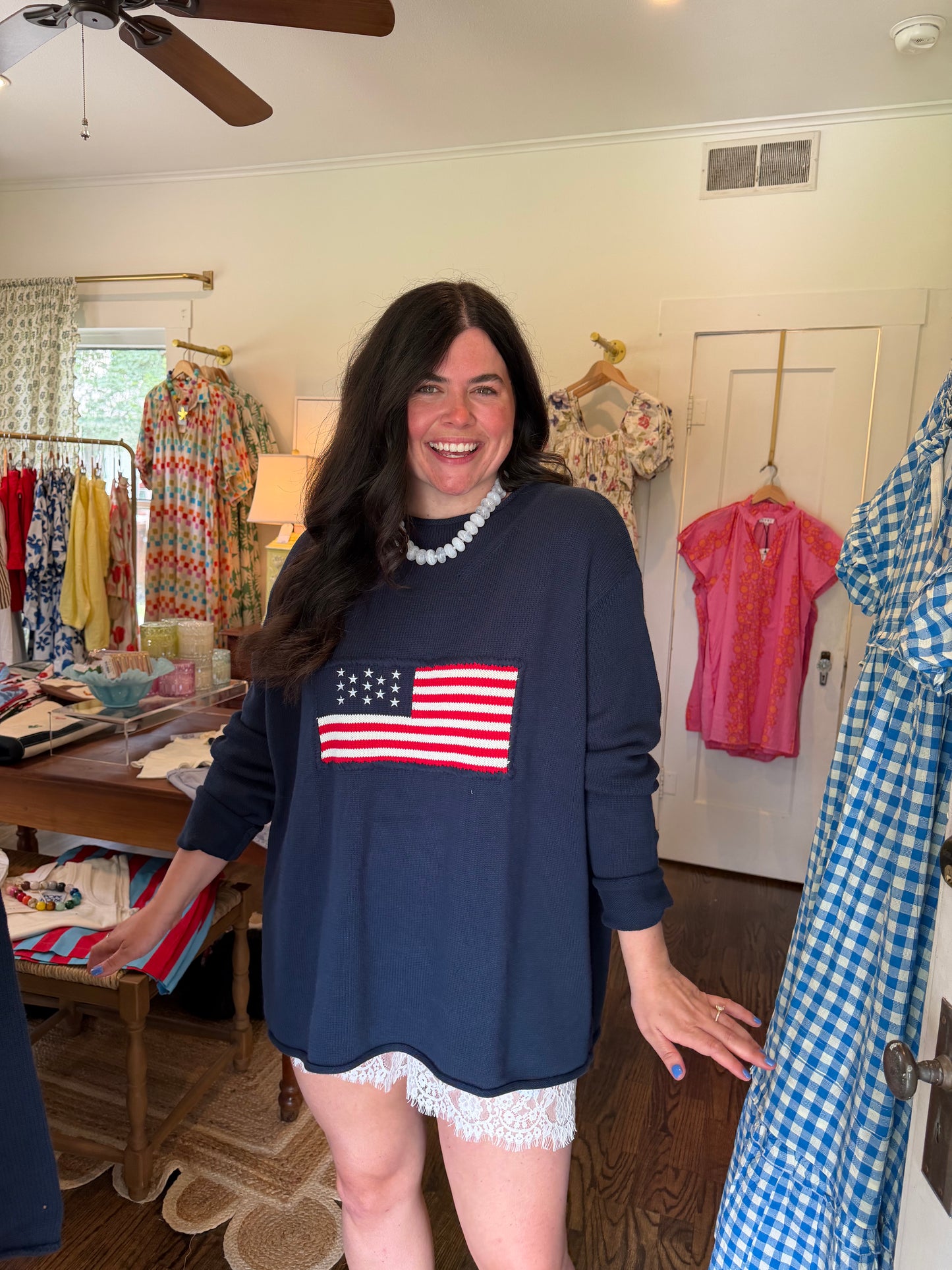 Navy Flag Sweater