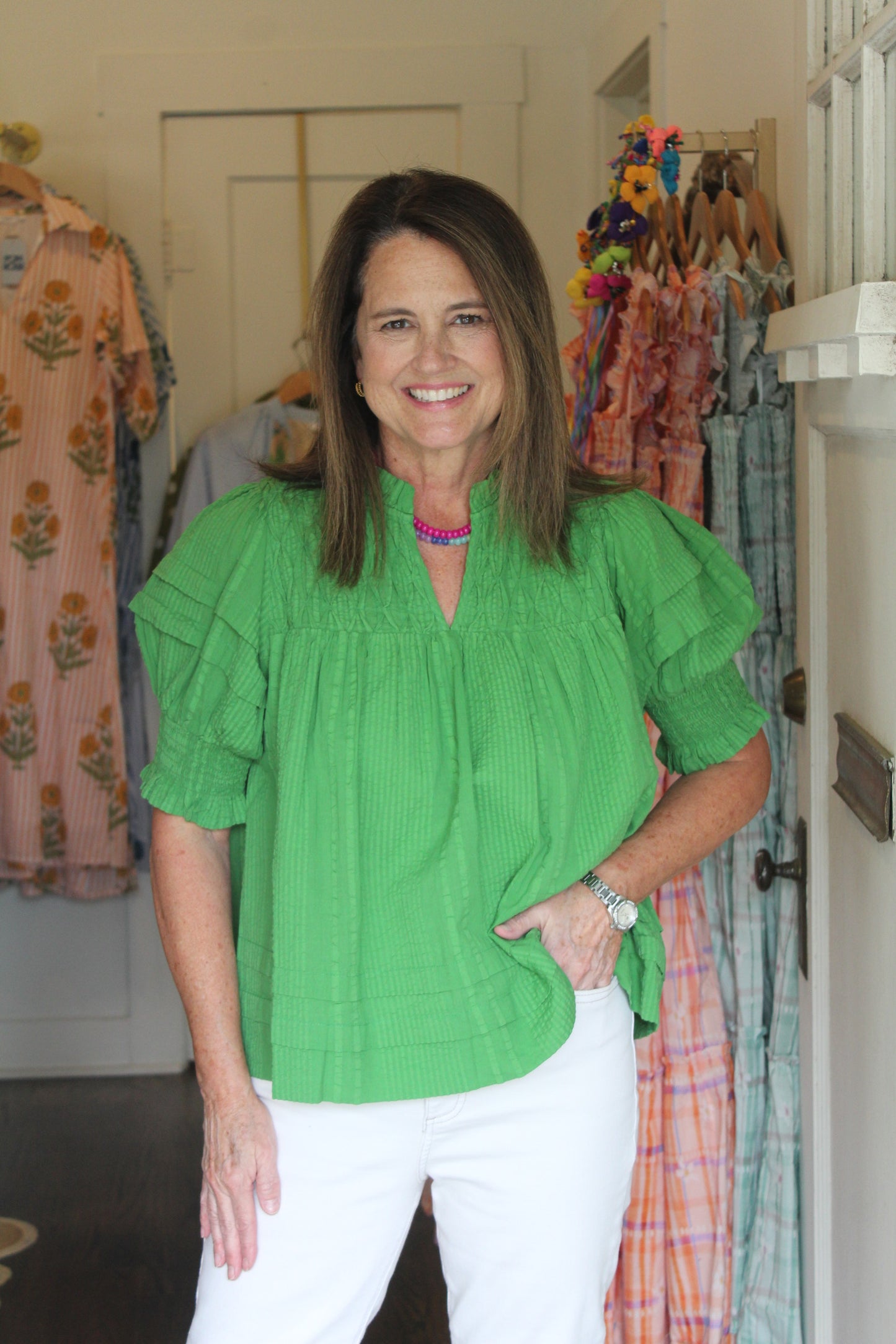Masters Seersucker Top