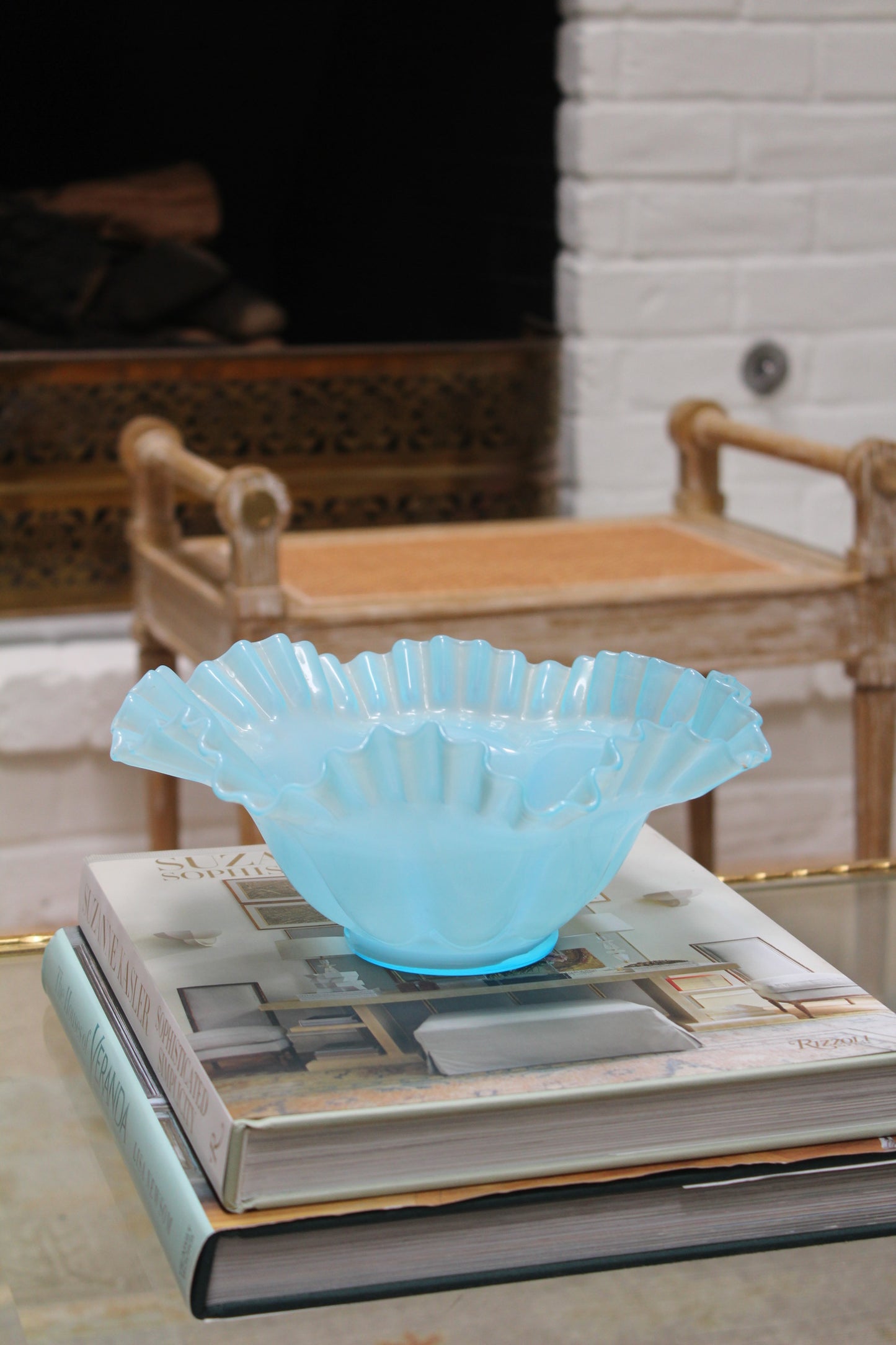 Light Blue Fenton Bowl