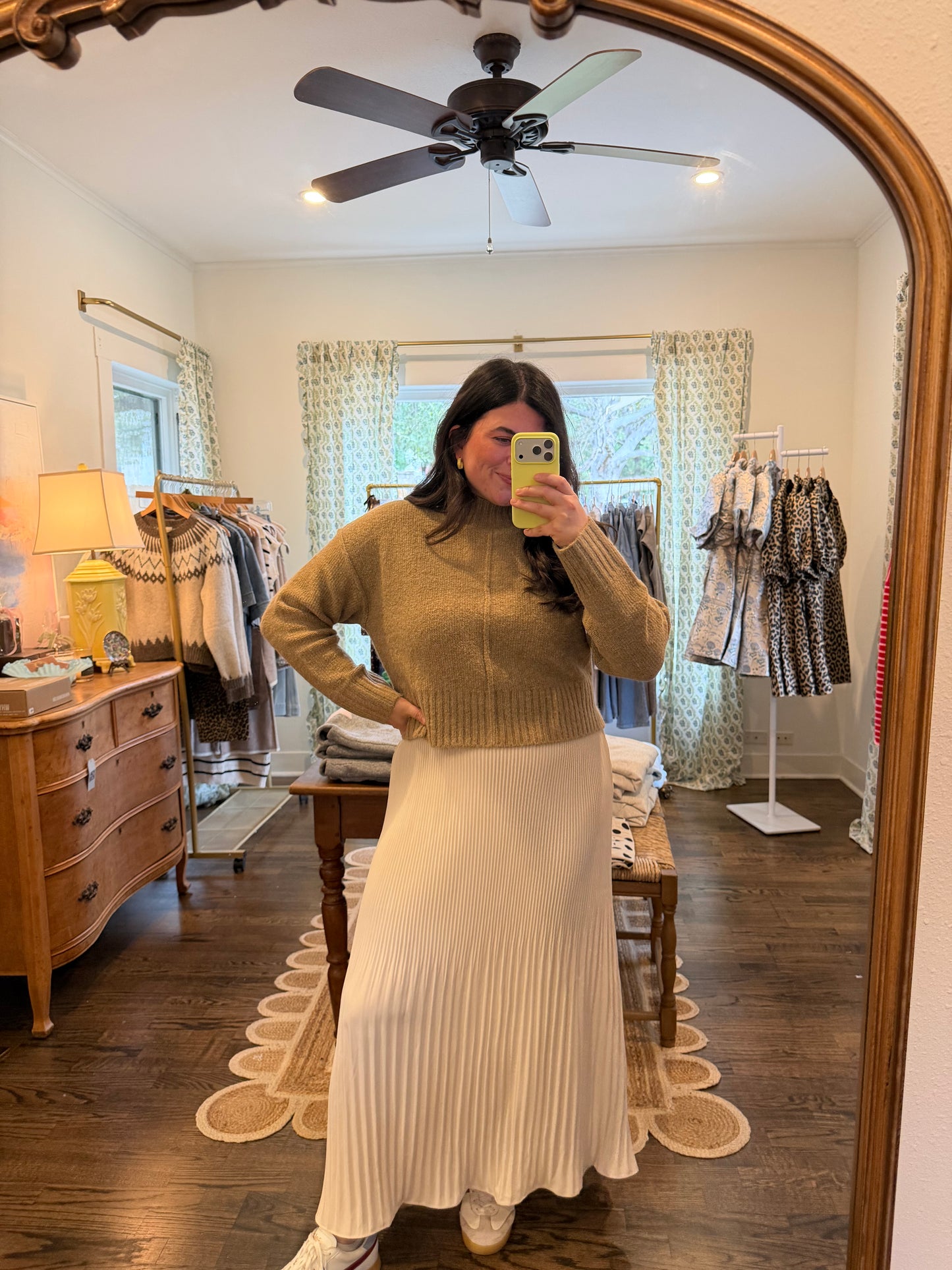 Ivory Satin Skirt