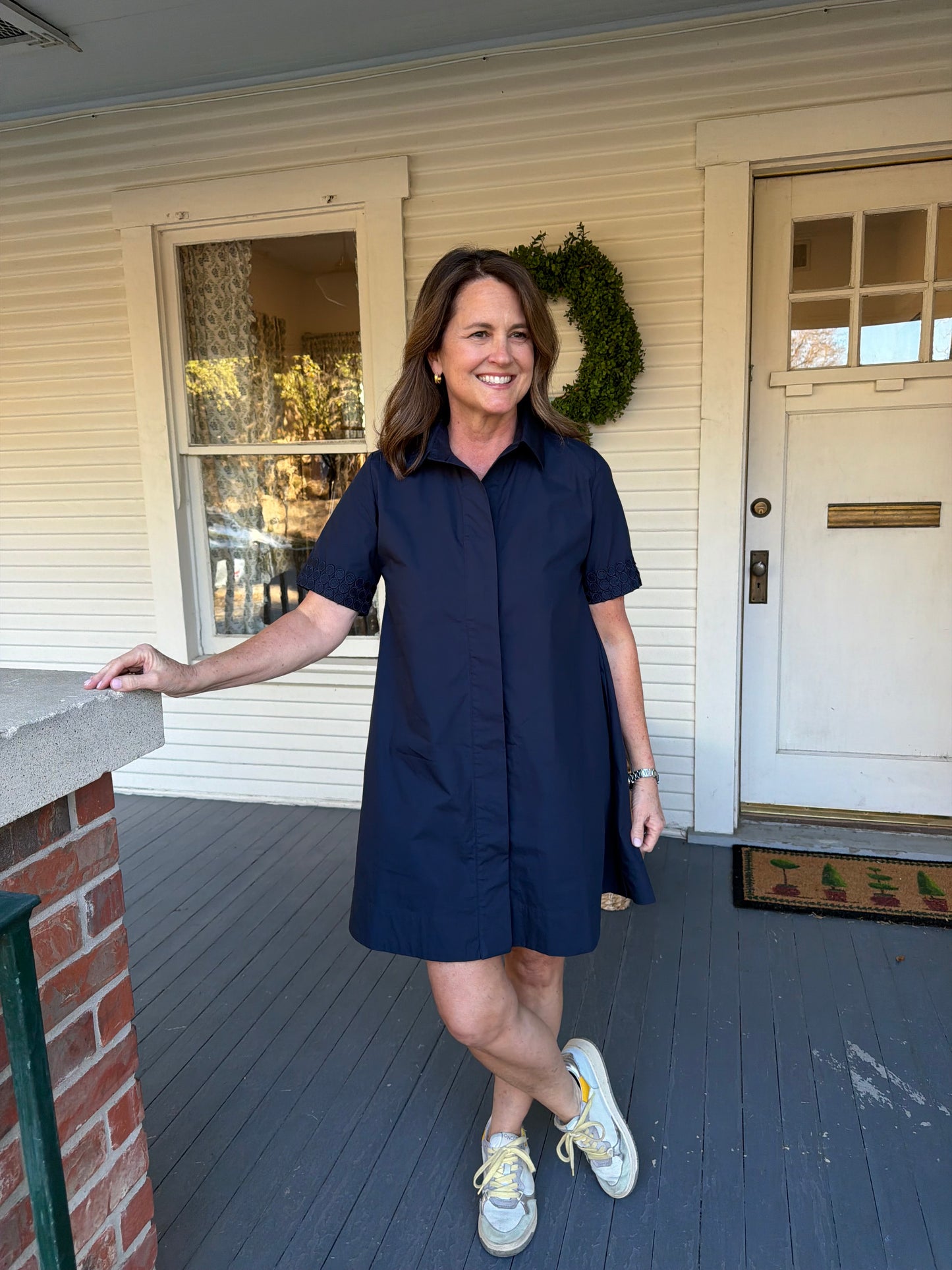 Caryn Lawn Navy Dress