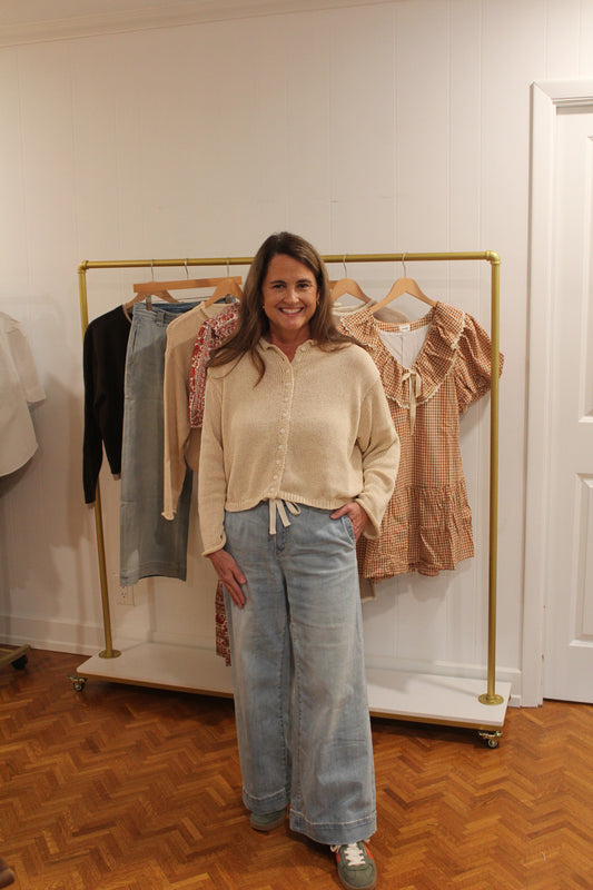 Tie Front Jeans