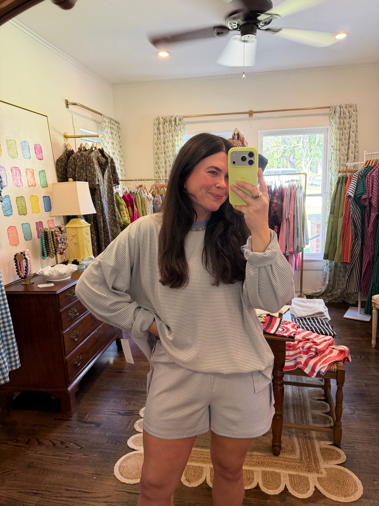 Periwinkle Ribbed Shorts