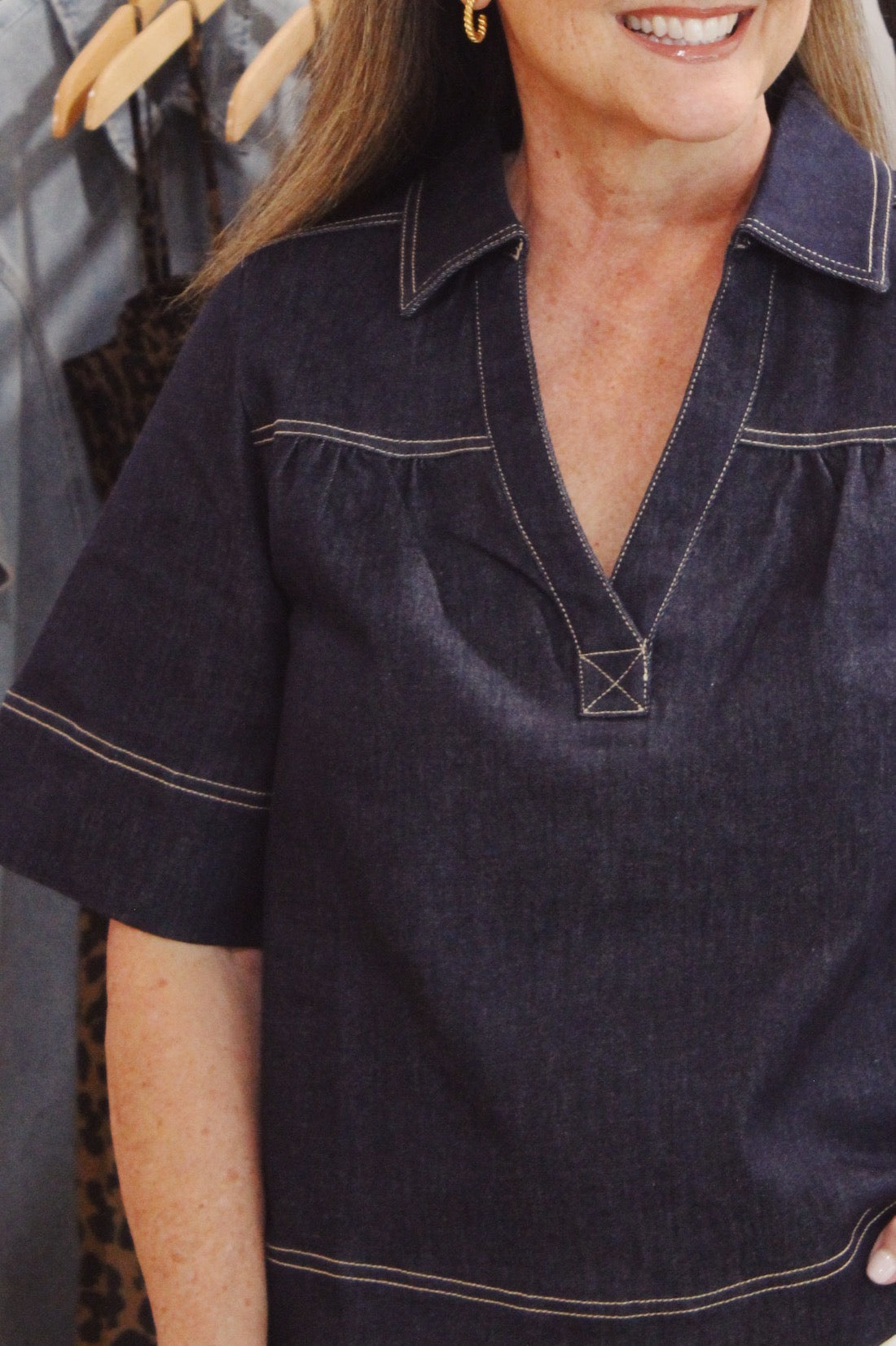 Darby Denim Top