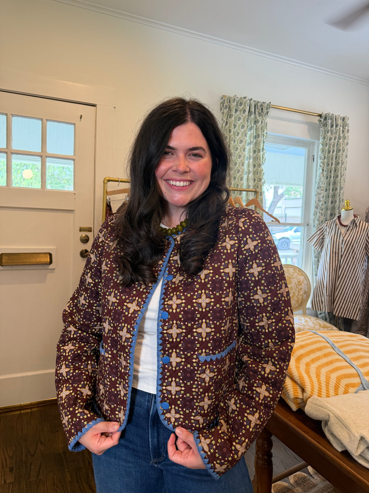 Maroon Quilt Jacket