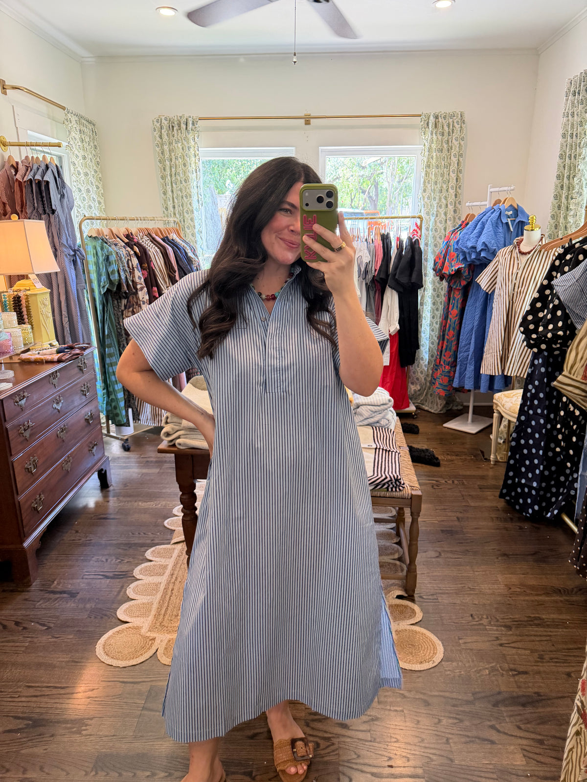 Blue Stripe Midi