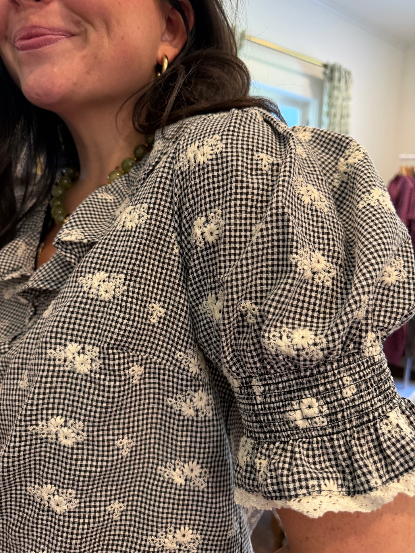 Daisy Gingham Top