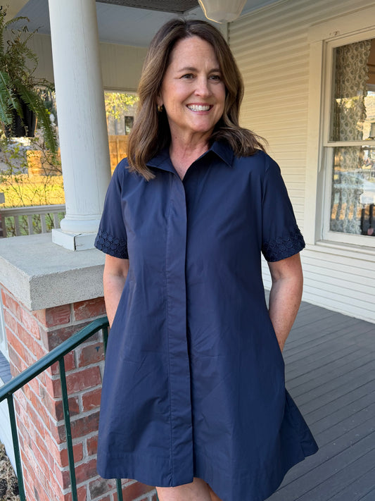 Caryn Lawn Navy Dress
