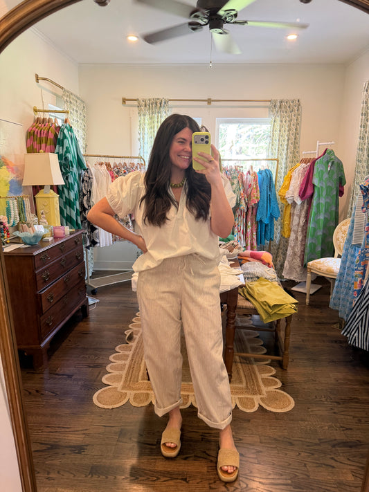 Tan Stripe Pants