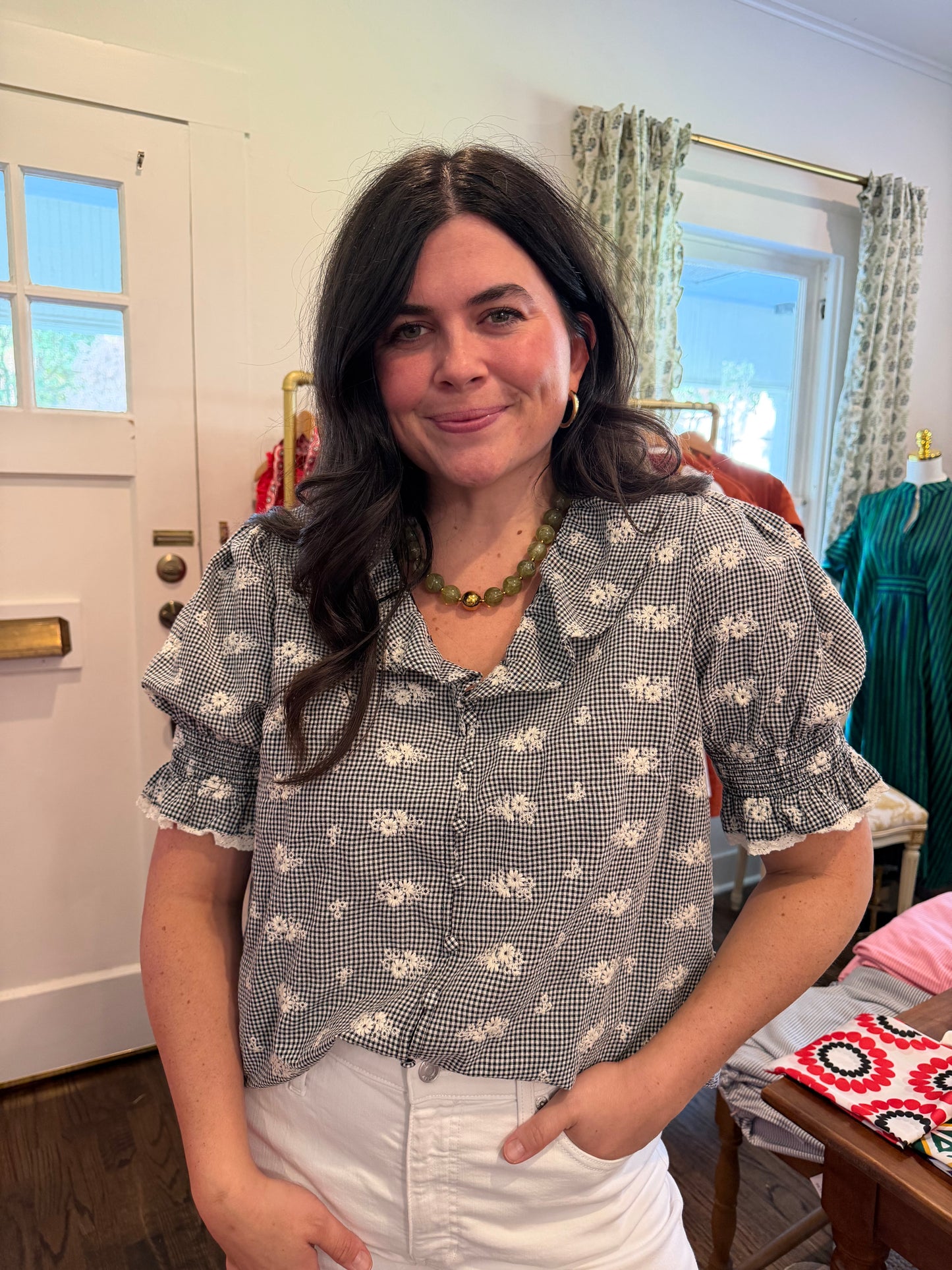 Daisy Gingham Top