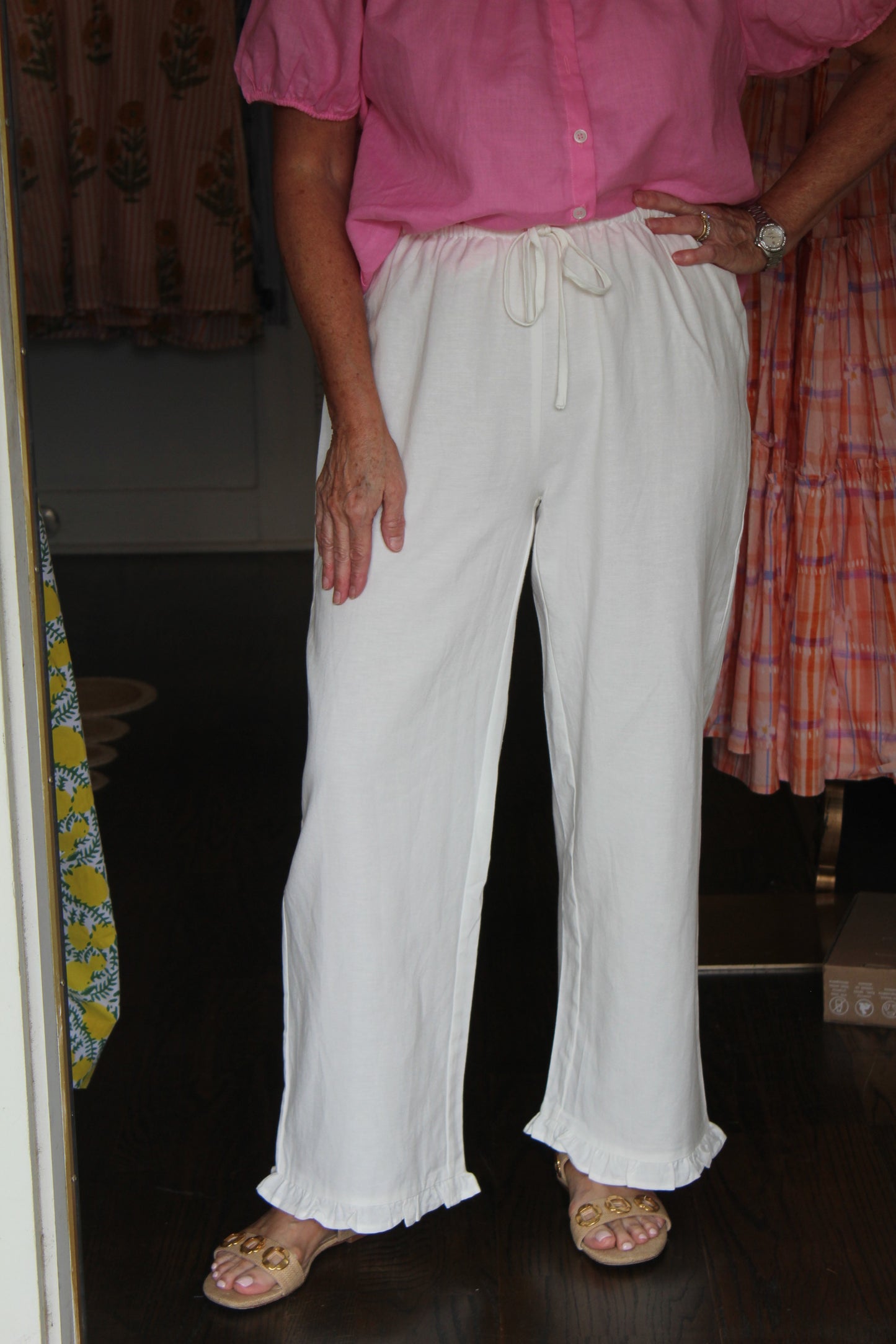 Ruffle Hem Pants