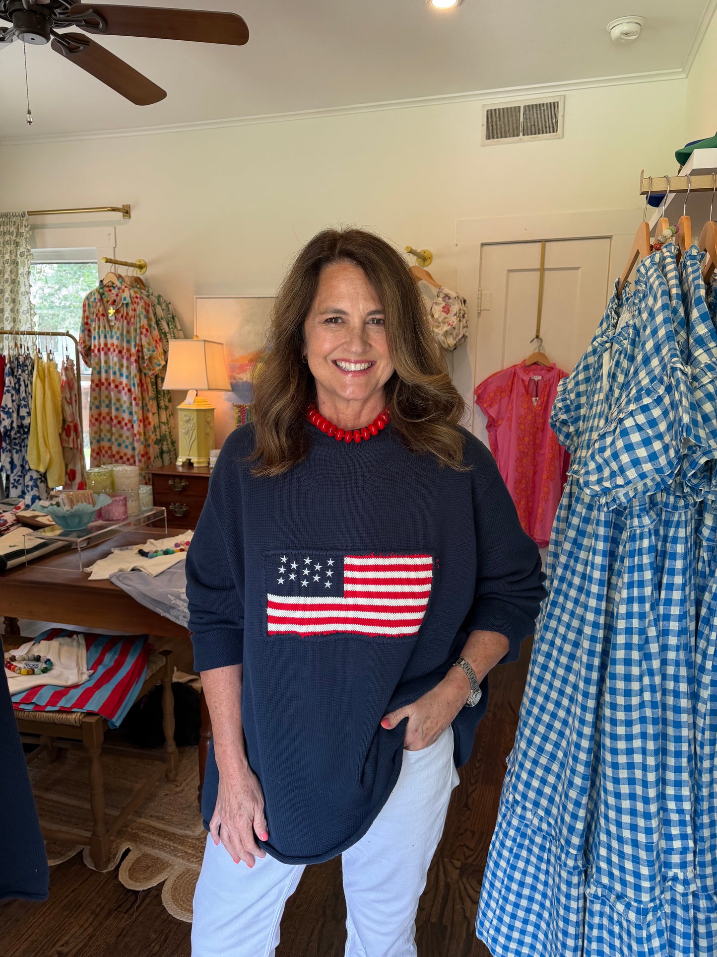 Navy Flag Sweater