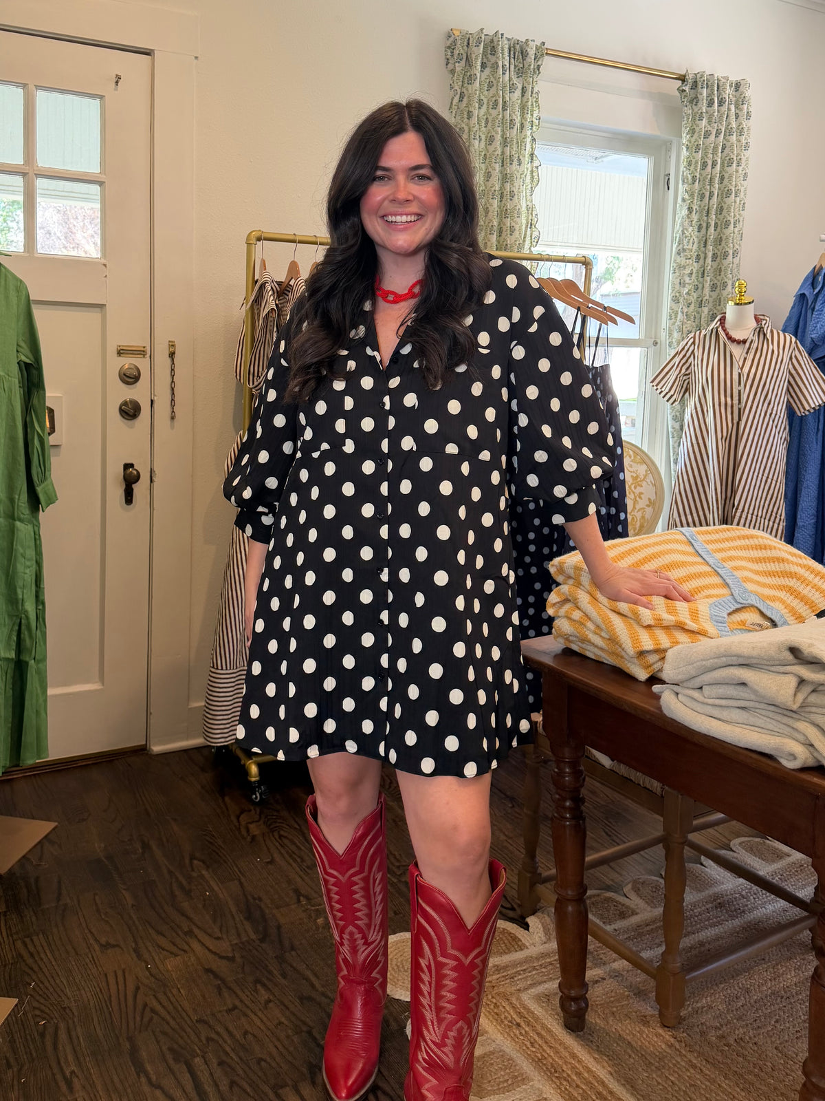 B&W Polka Dot Mini