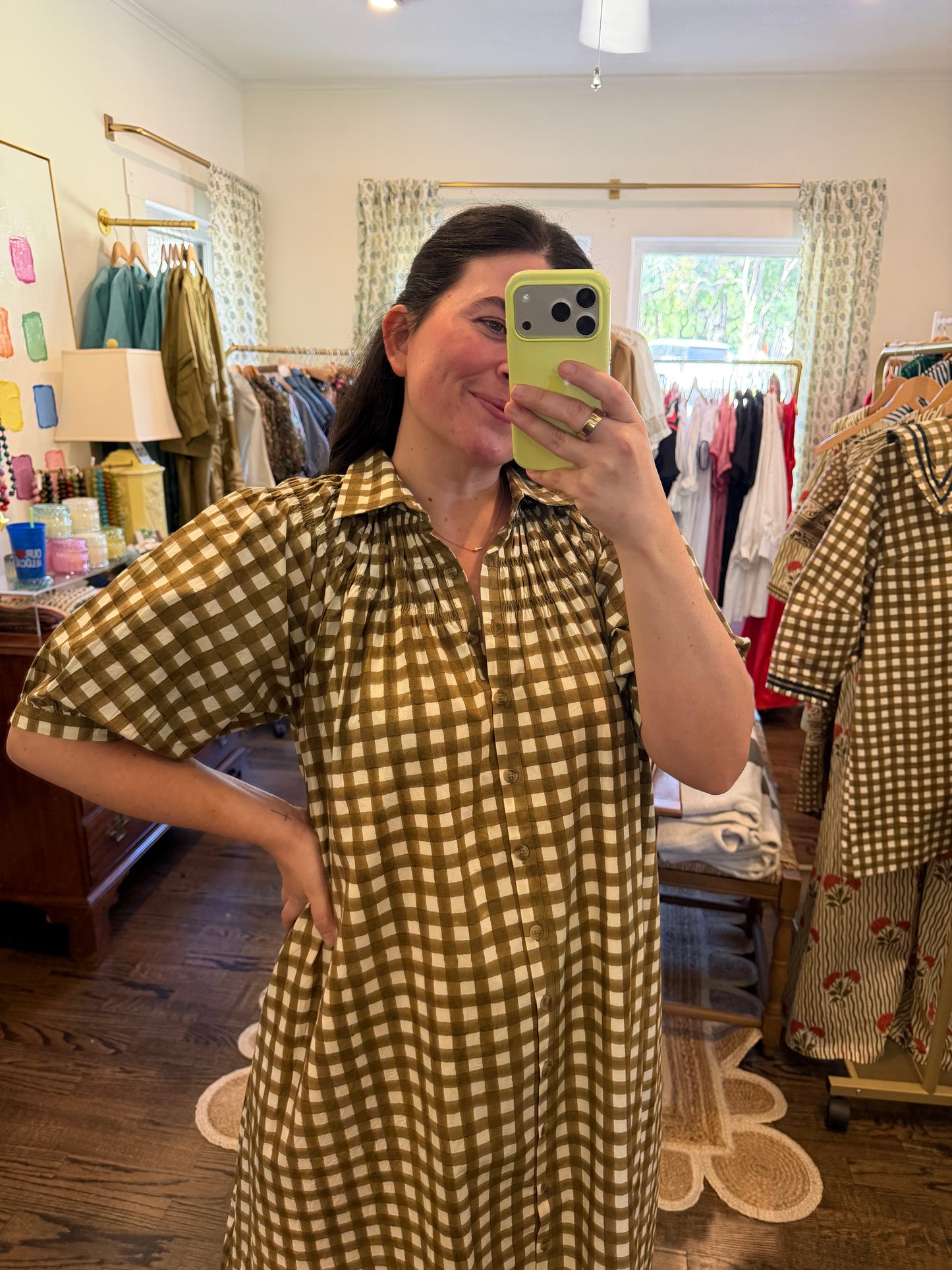 Painted Gingham Oasis Dress