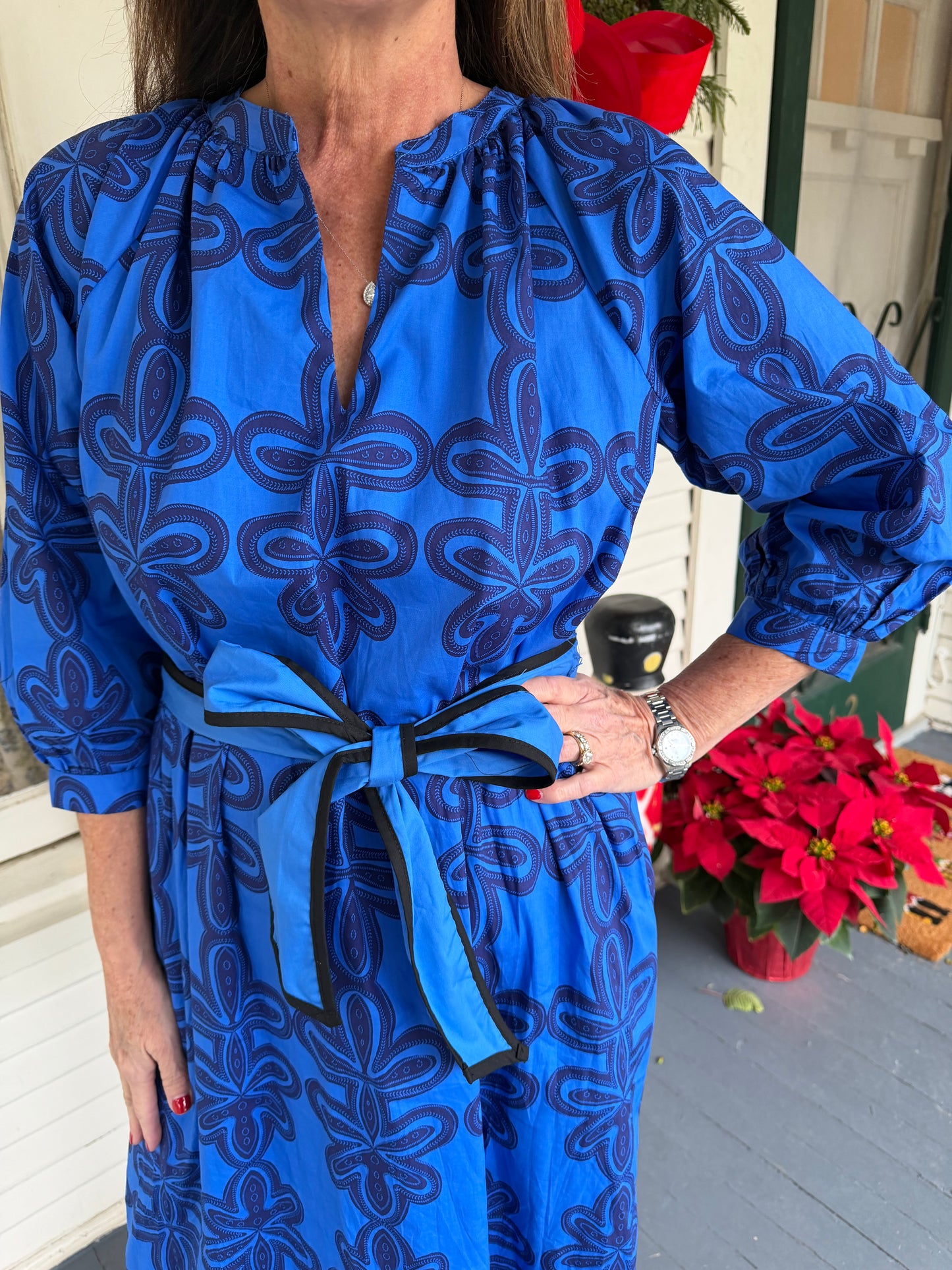 Bright Blue Midi Dress