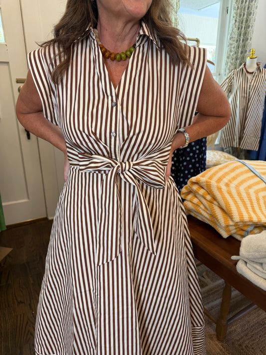 Front Tie Midi Dress