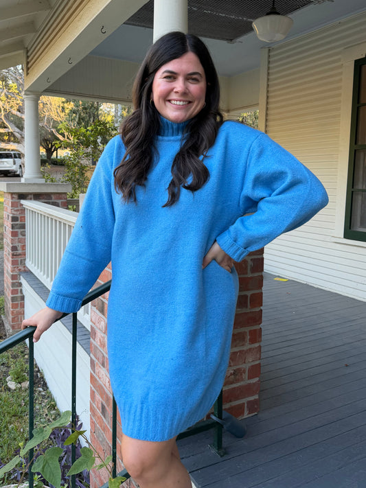 Blue Sweater Dress