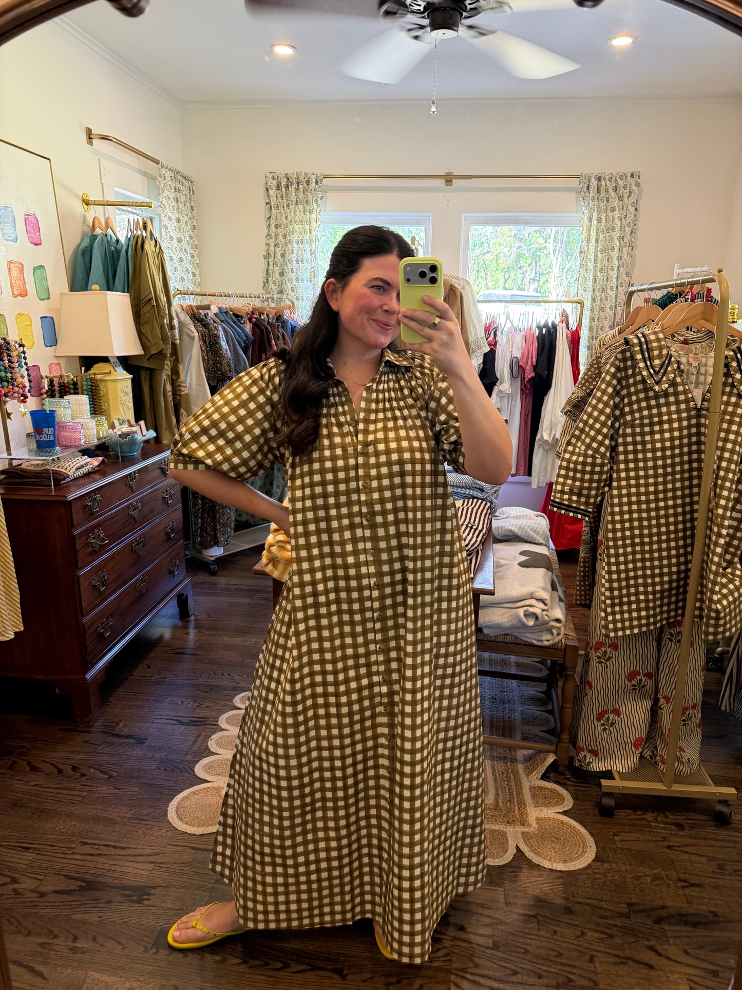 Painted Gingham Oasis Dress
