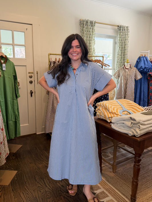 Blue Stripe Midi
