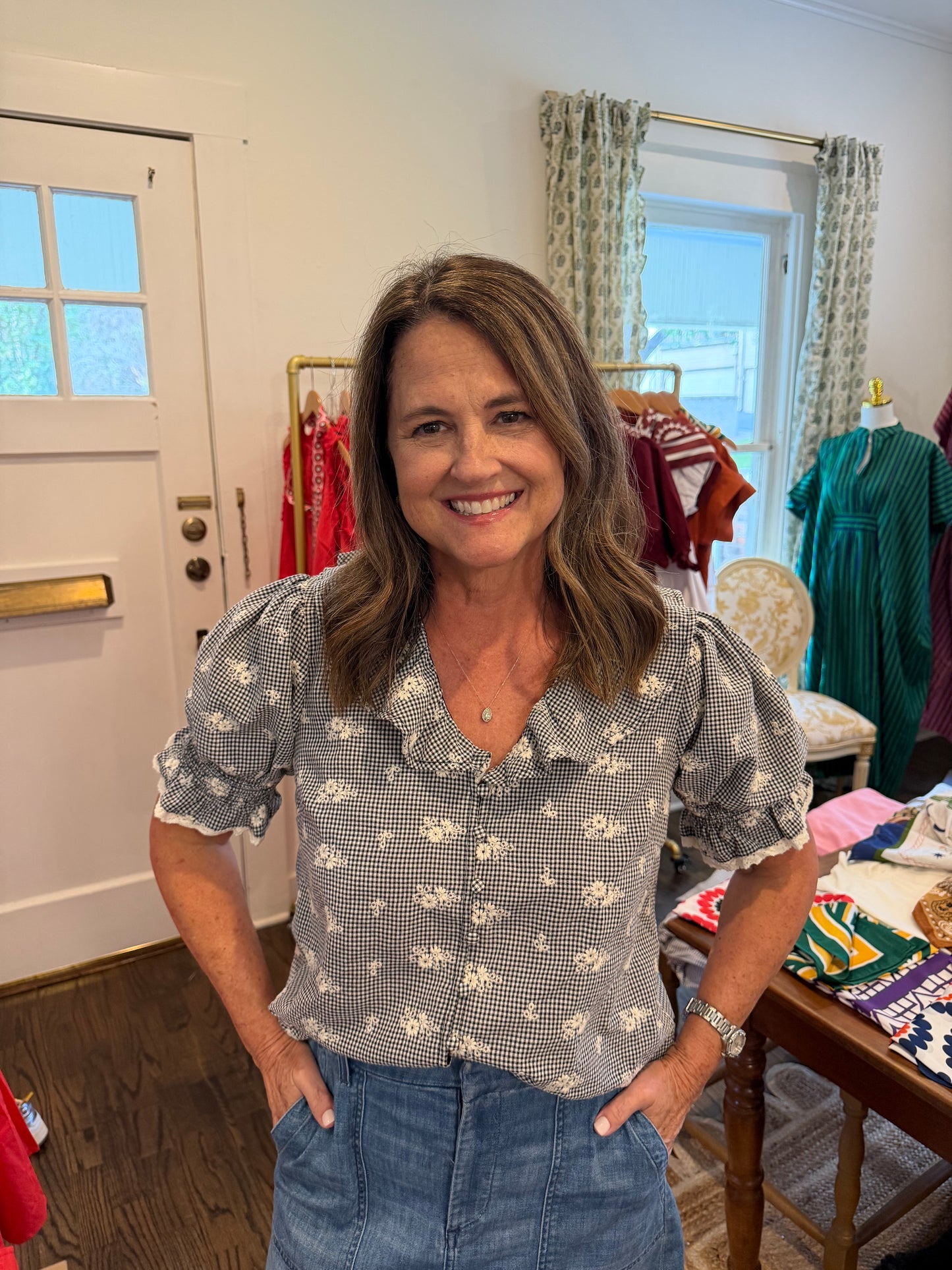 Daisy Gingham Top