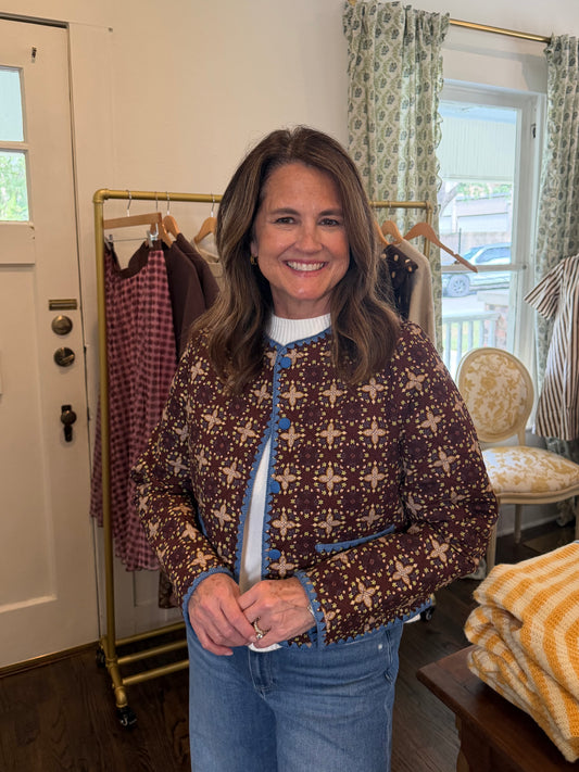 Maroon Quilt Jacket