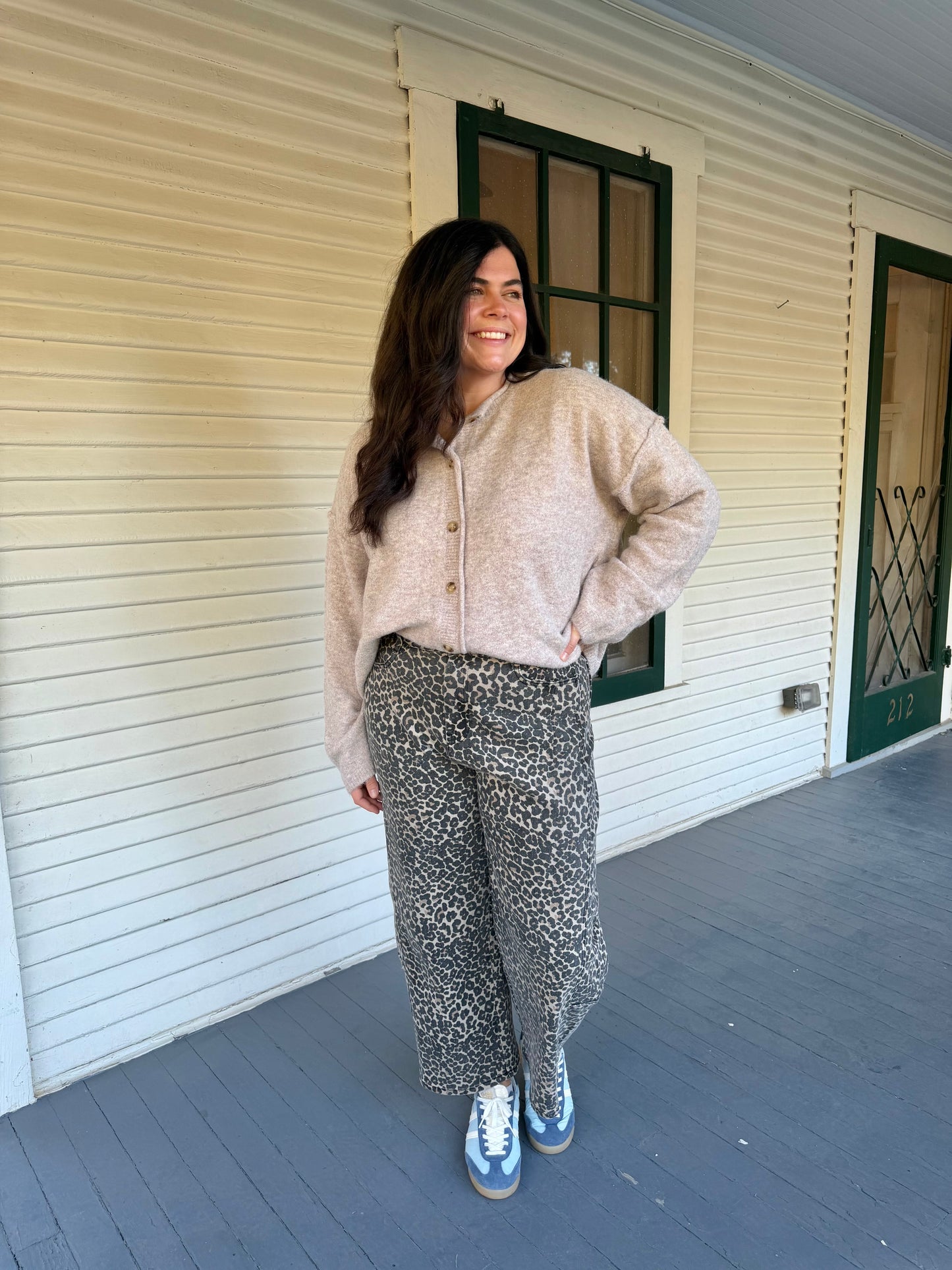Cheetah Barrel Jeans