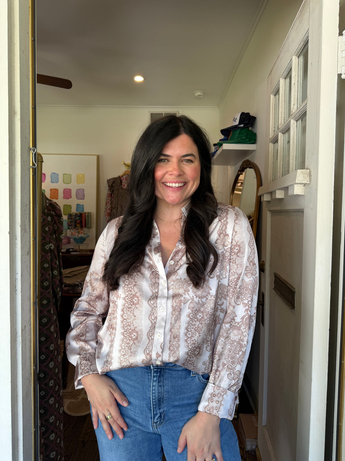 Blush Lace Blouse