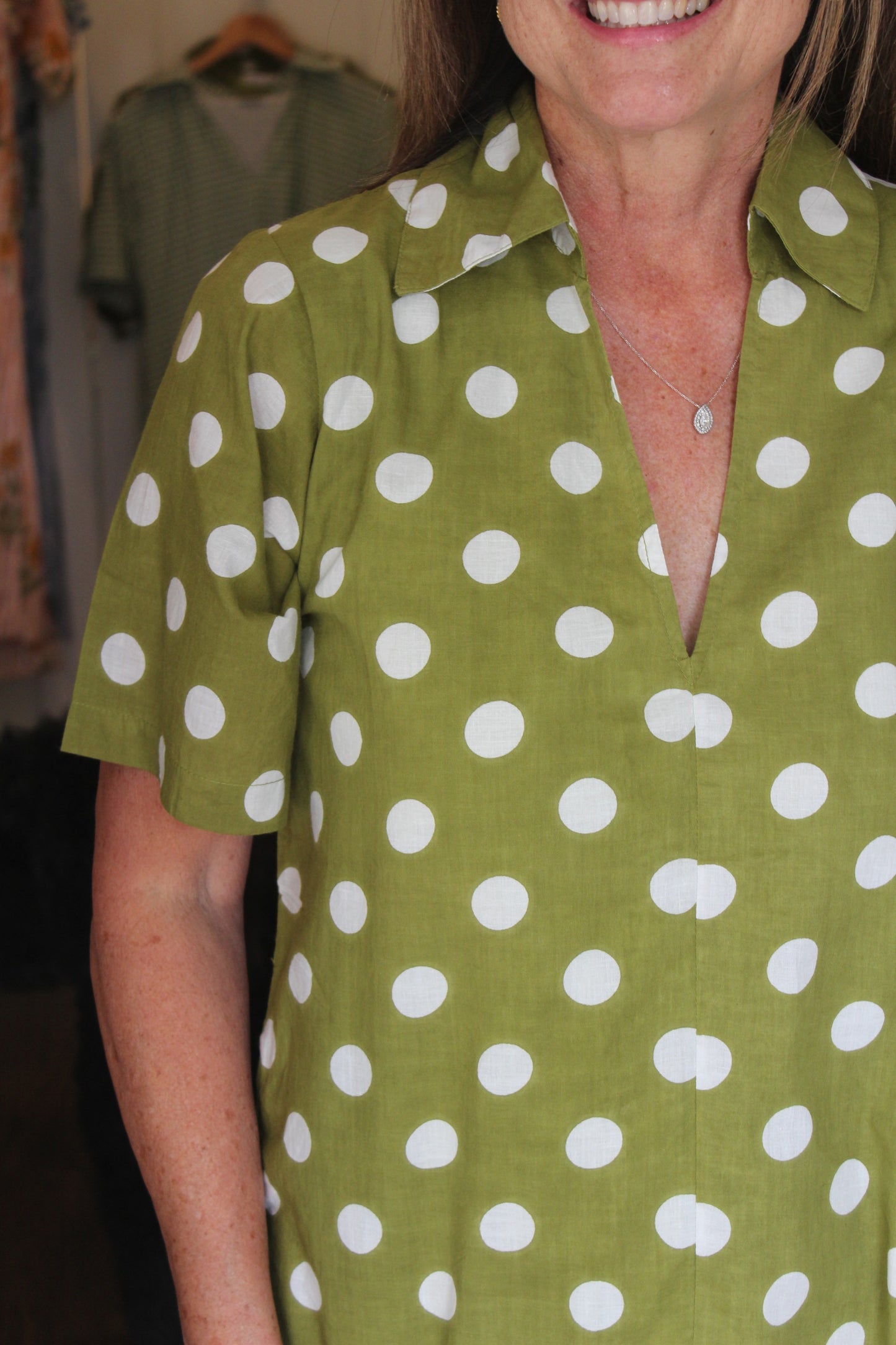 Green Polka Dot Mini