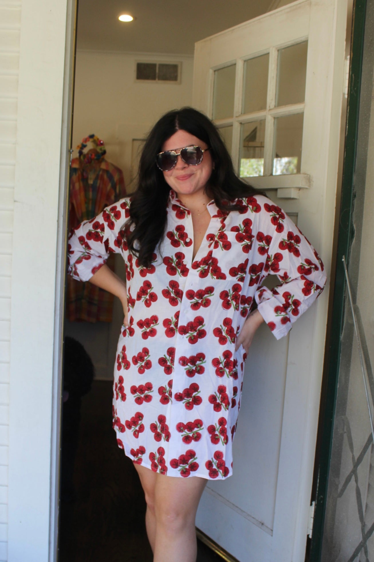 Tomato Shirt Dress