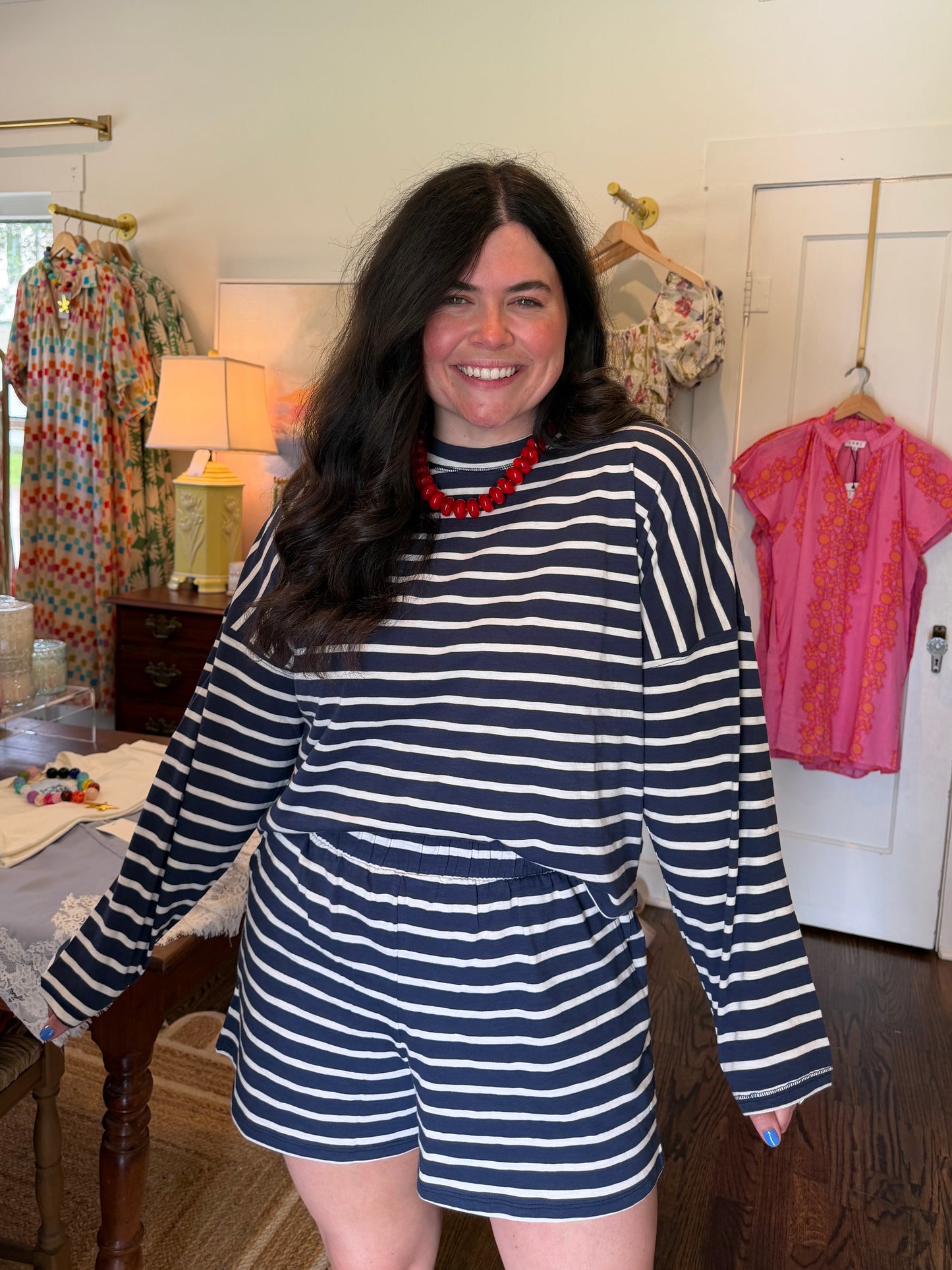 Navy Stripe Set