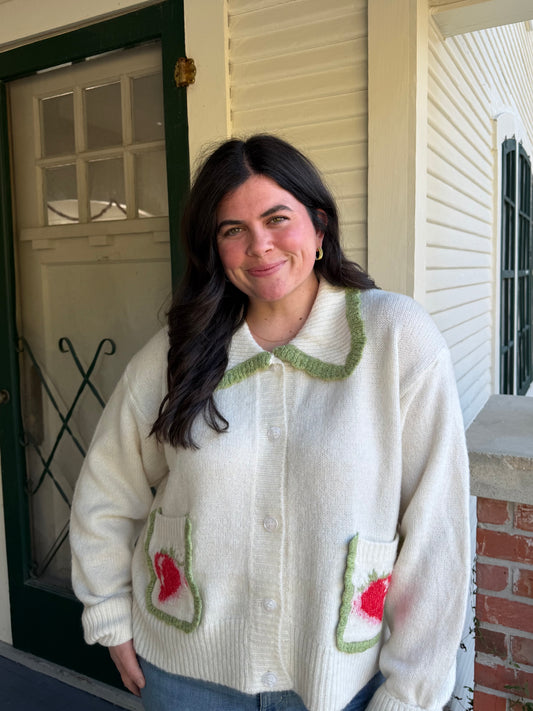 Strawberry Cardigan