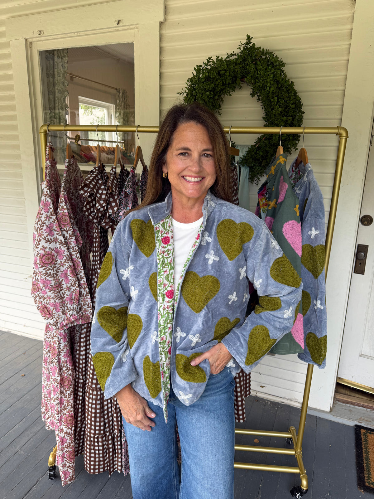 Blue Velvet Heart Jacket
