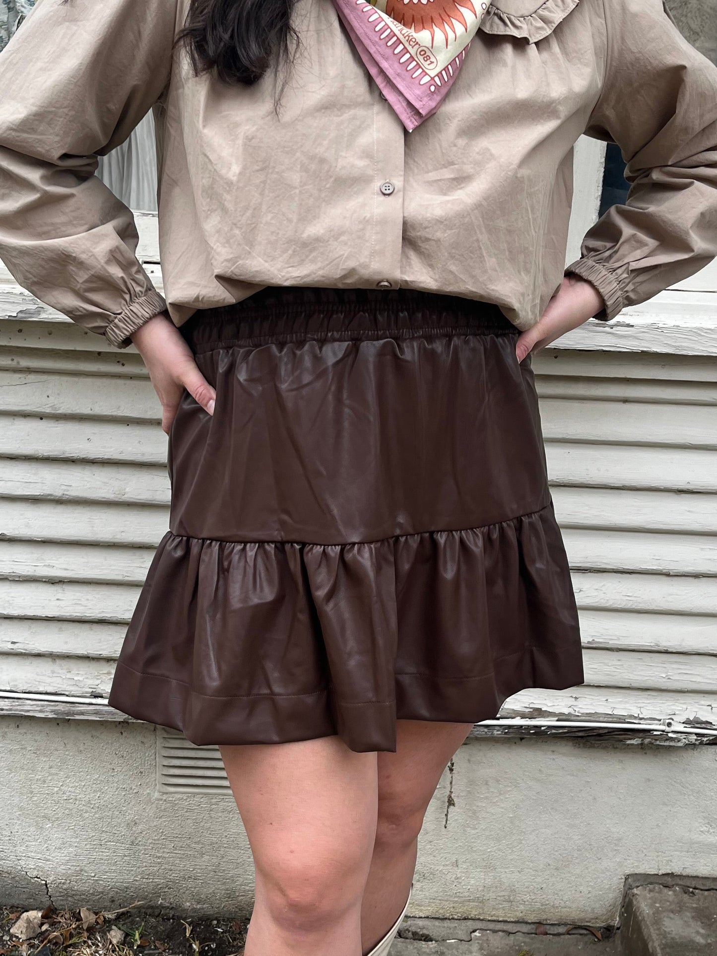 Leather Mini Skirt
