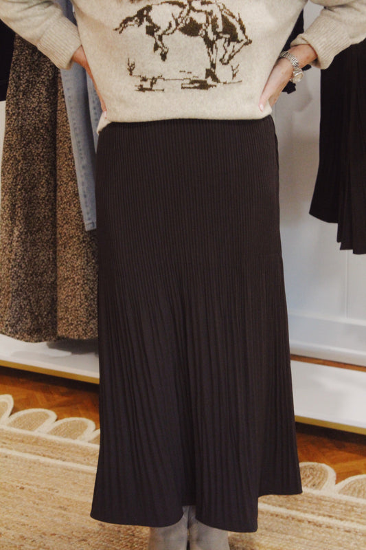 Chocolate Satin Skirt