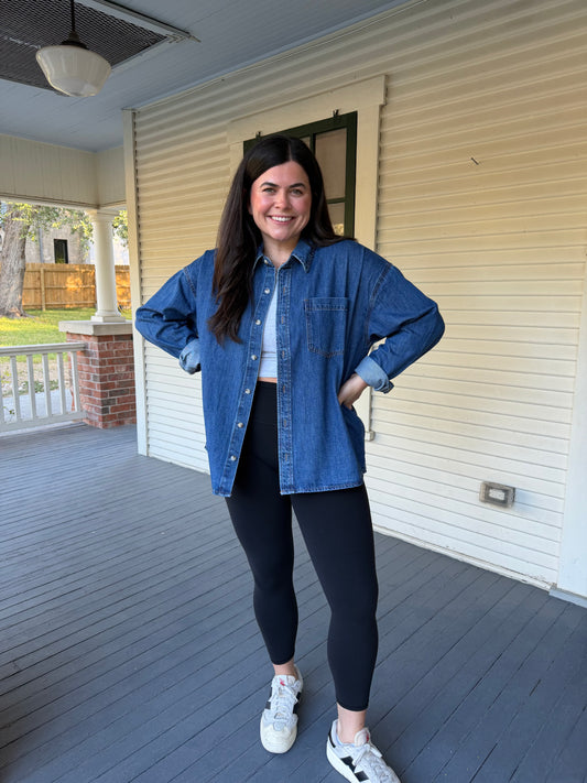 Oversized Denim Top