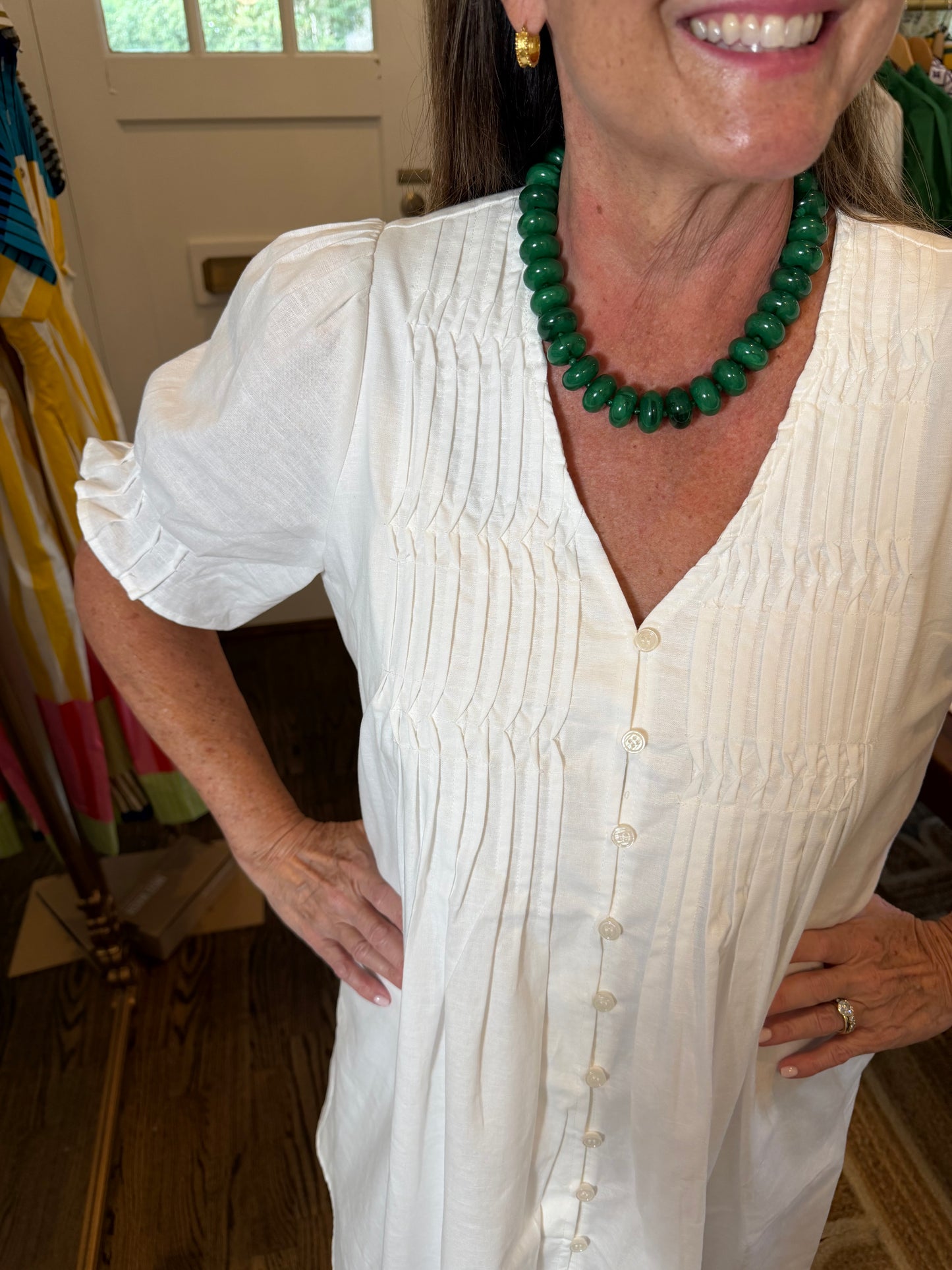 Pleated Mini Dress